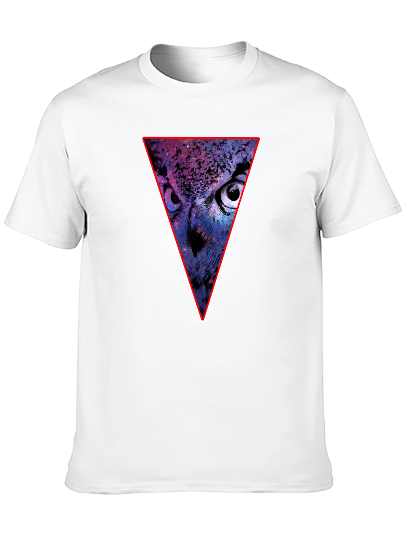 Cosmic Owl Triangle Graphic T-Shirt