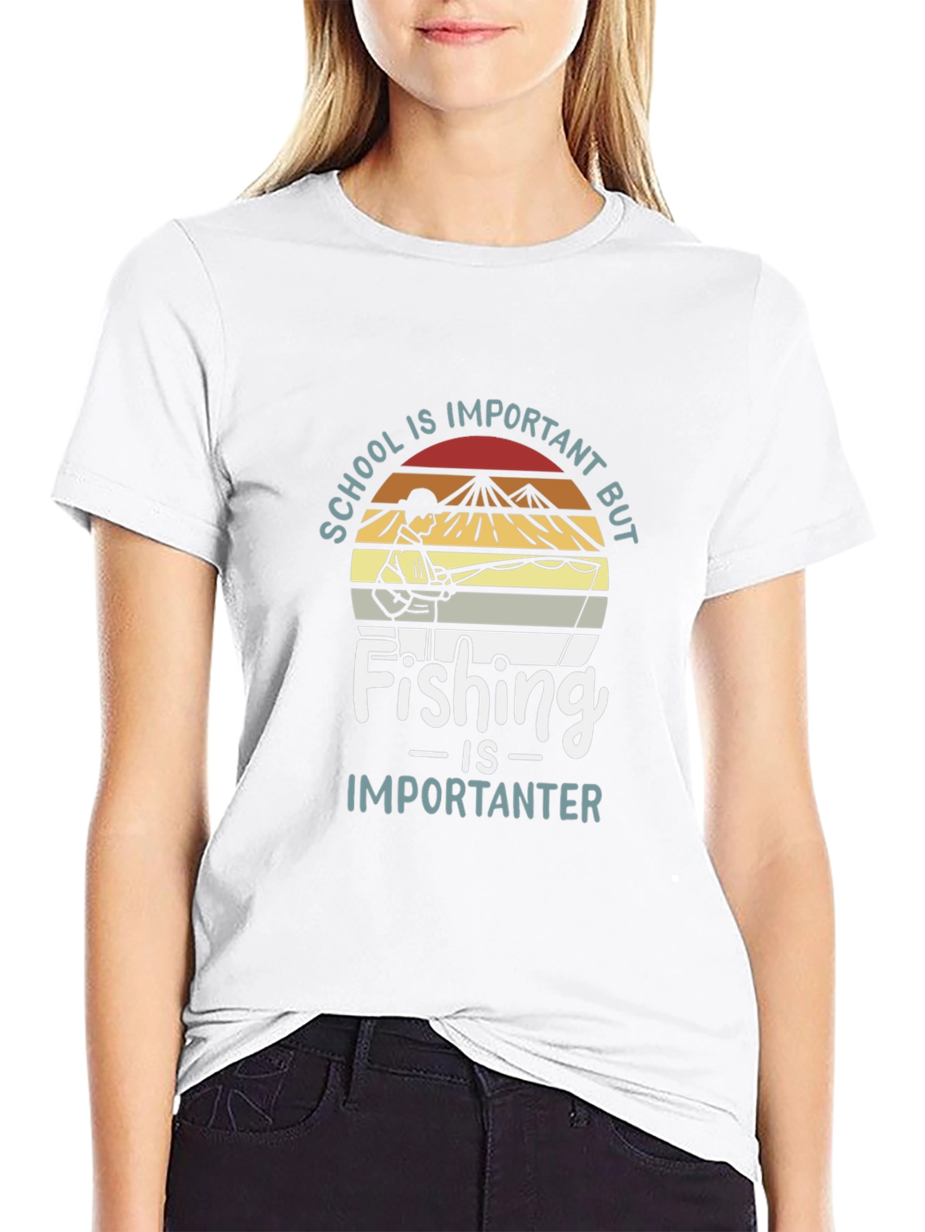 Funny Fishing T-Shirt - School vs. Fishing