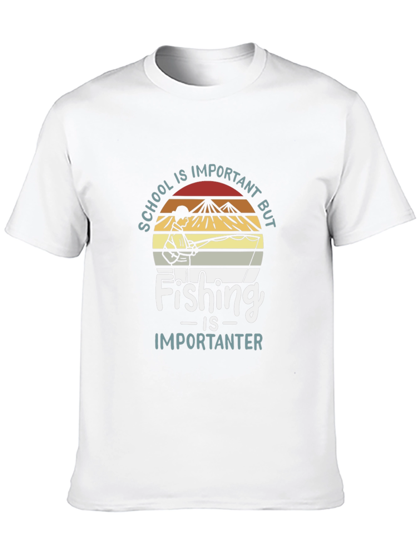 Funny Fishing T-Shirt - School vs. Fishing