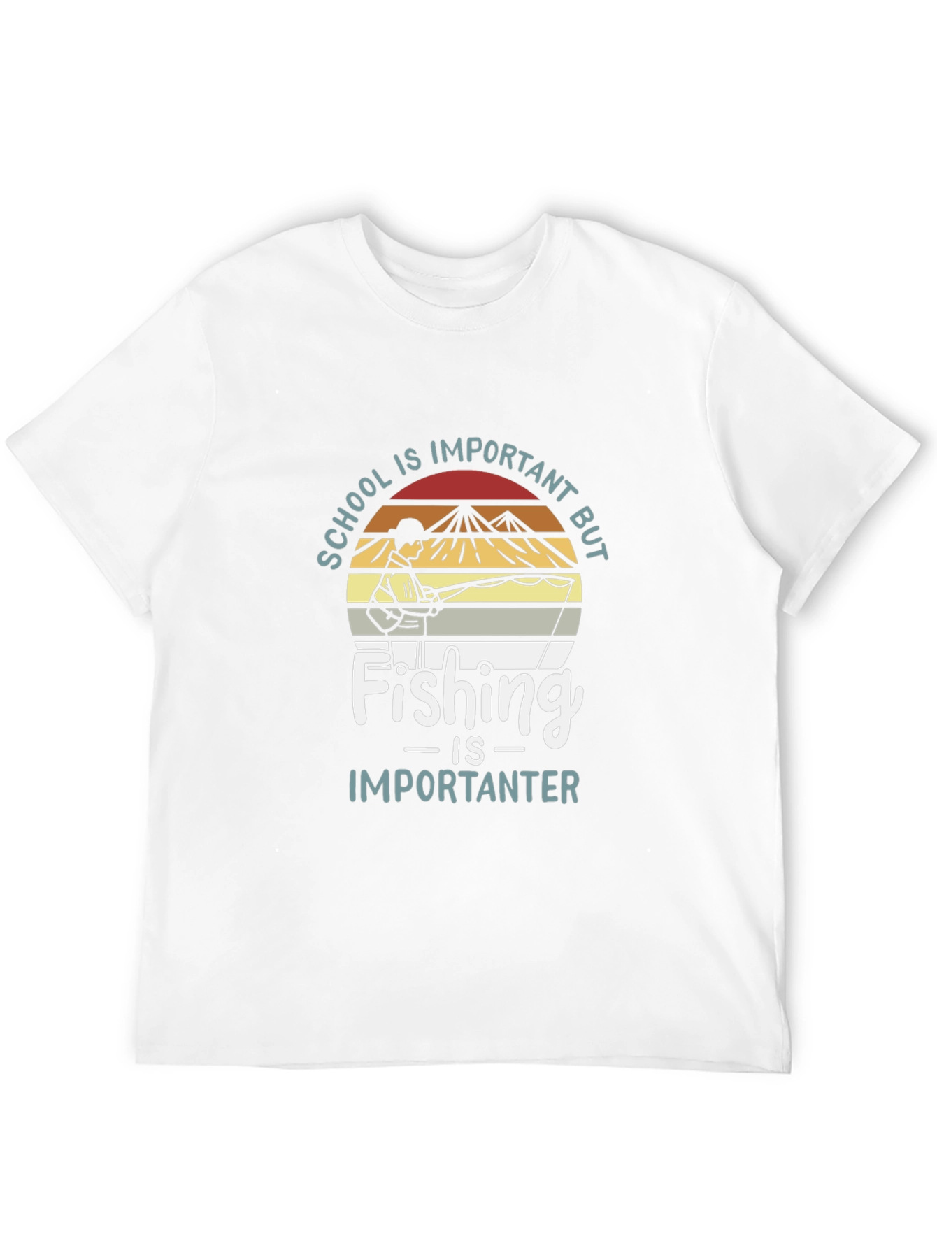 Funny Fishing T-Shirt - School vs. Fishing