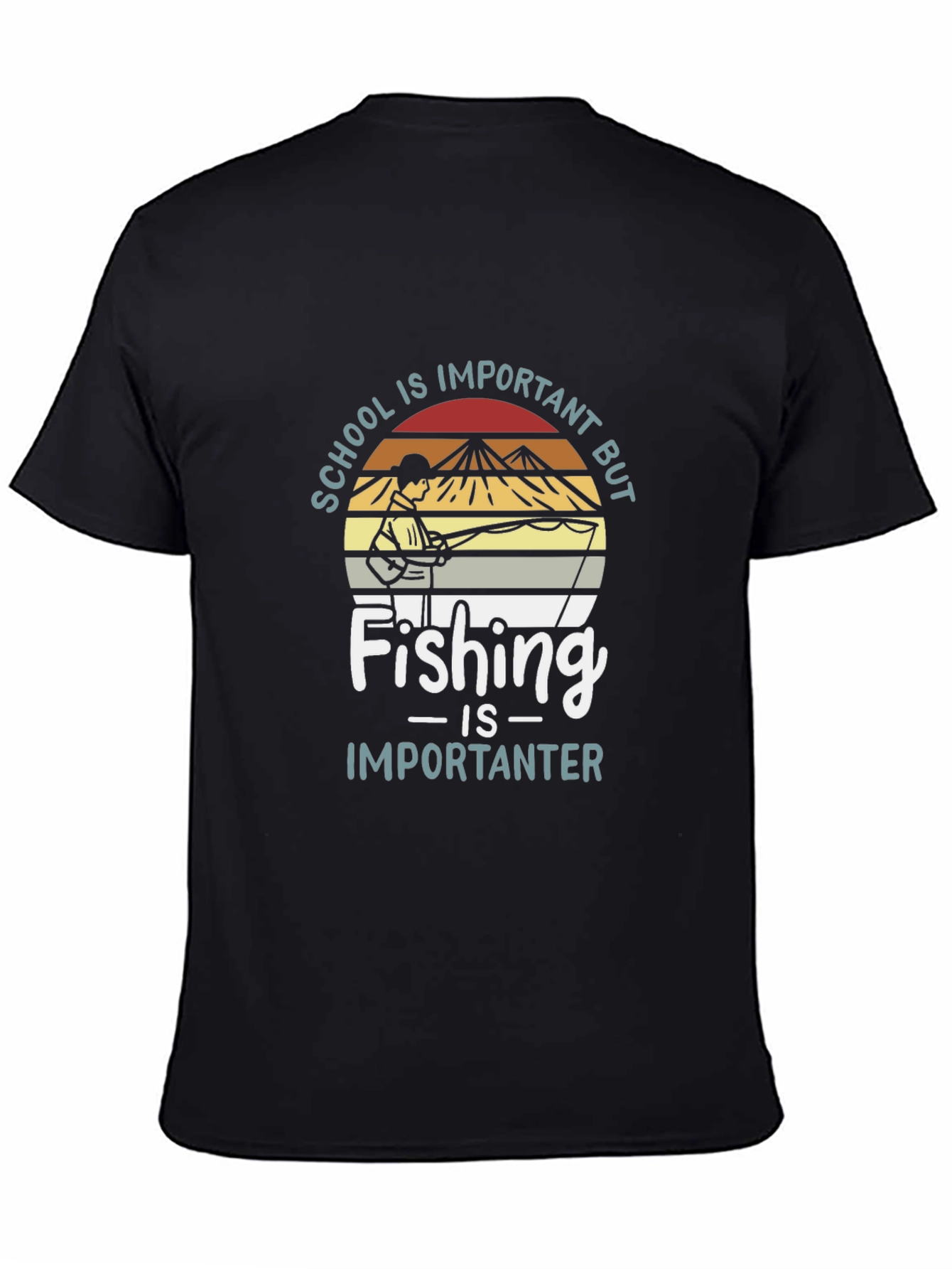 Funny Fishing T-Shirt - School vs. Fishing