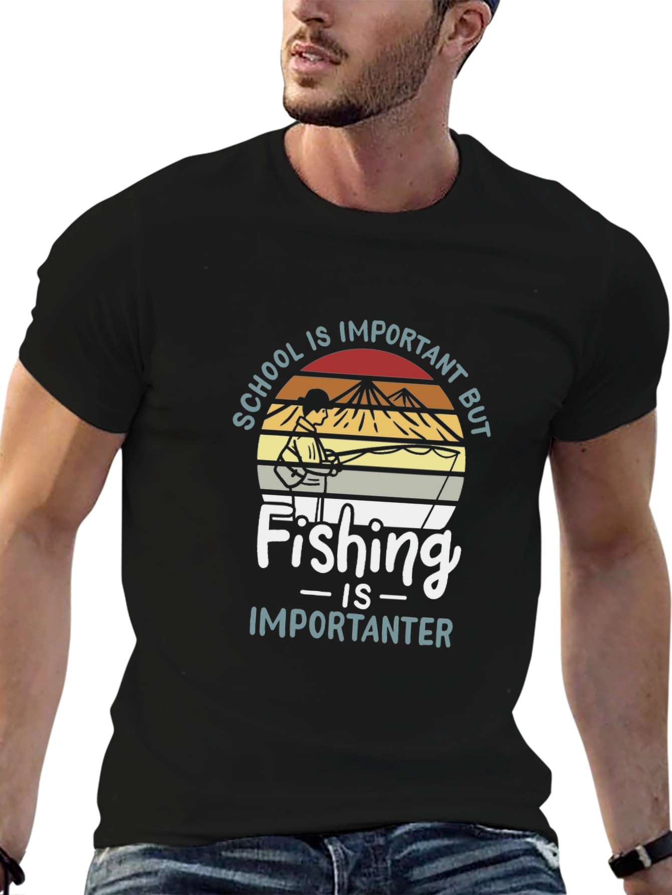 Funny Fishing T-Shirt - School vs. Fishing