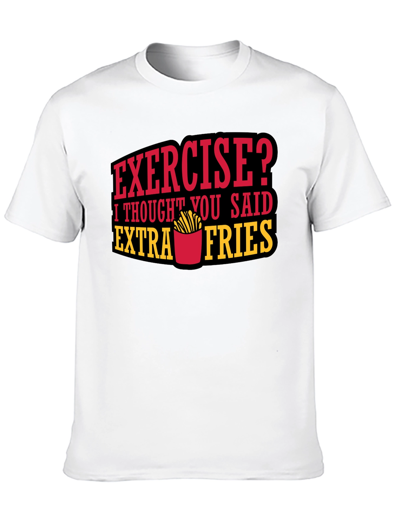 Funny Extra Fries Graphic T-Shirt