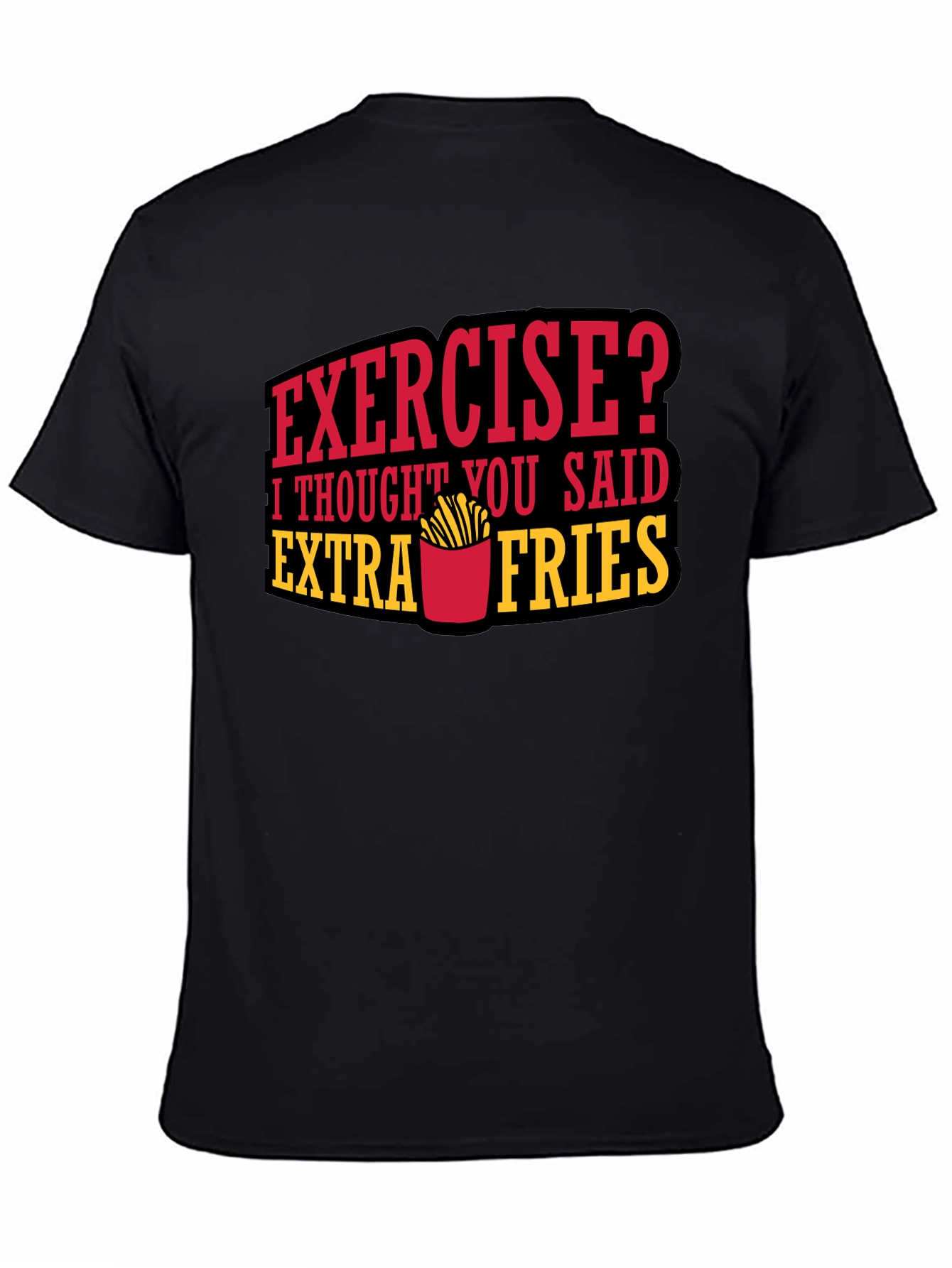 Funny Extra Fries Graphic T-Shirt