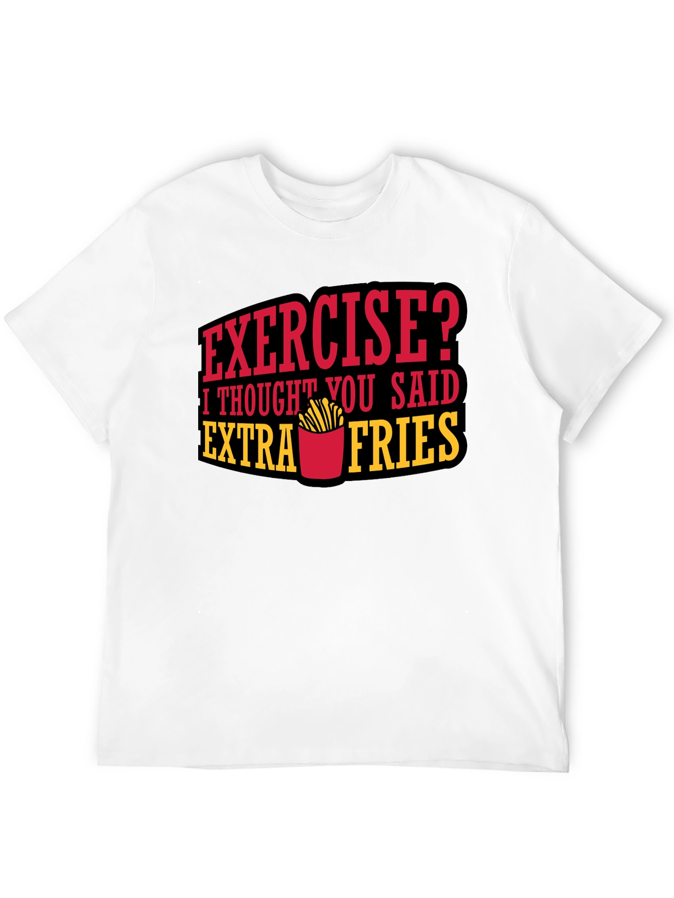 Funny Extra Fries Graphic T-Shirt
