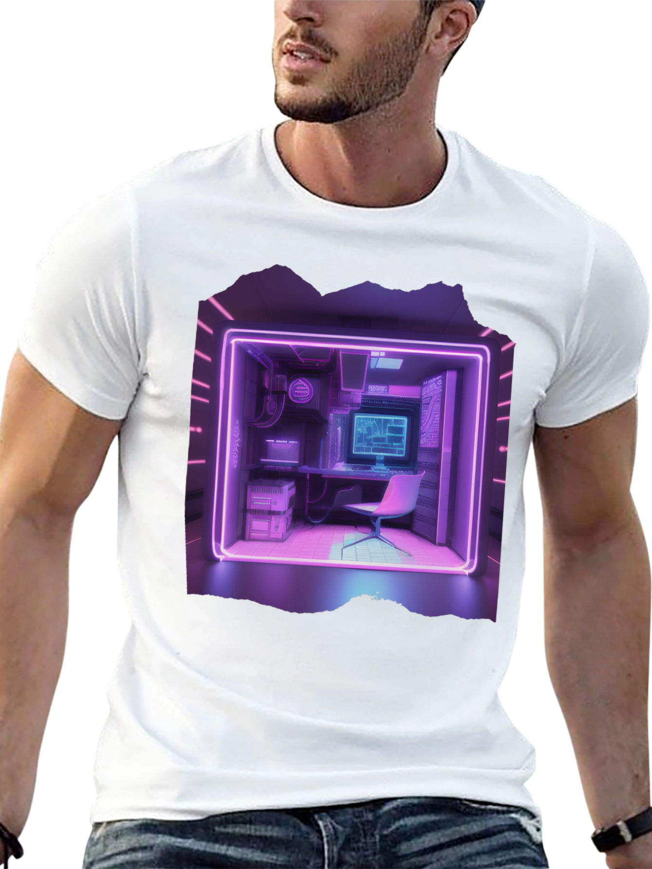 Retro Cyberpunk Gamer Room T-Shirt