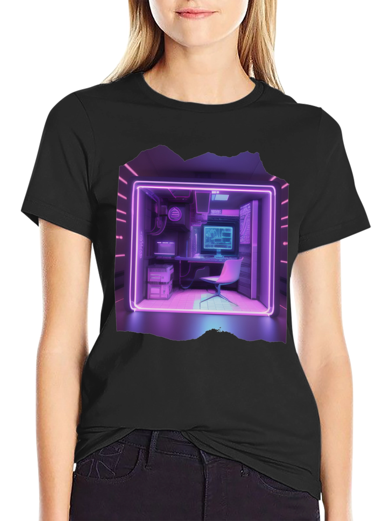 Retro Cyberpunk Gamer Room T-Shirt