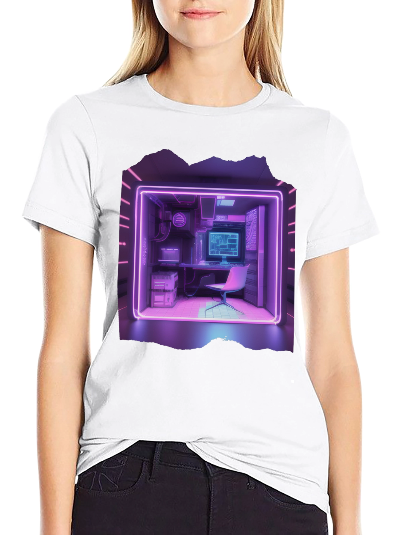 Retro Cyberpunk Gamer Room T-Shirt