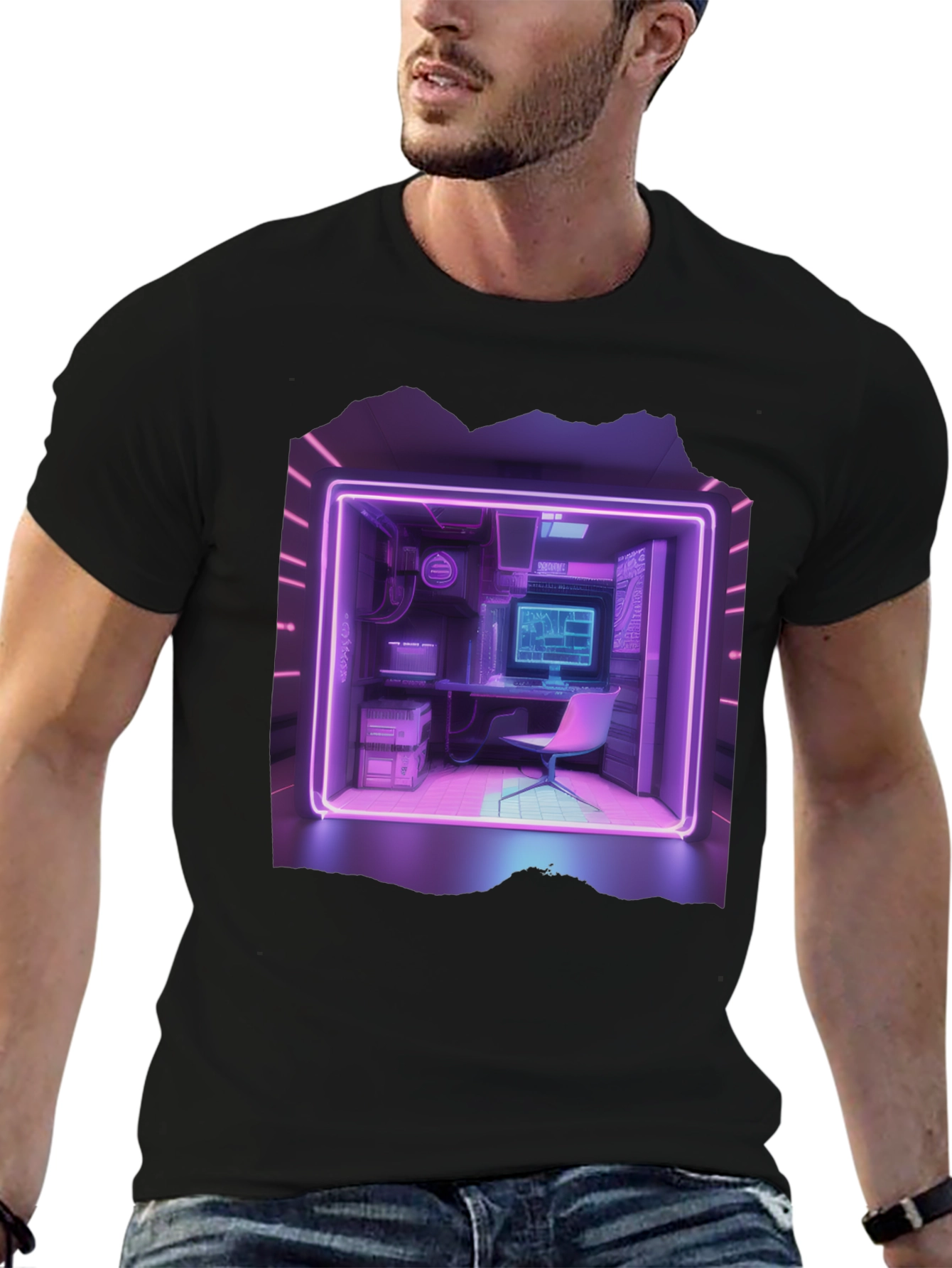 Retro Cyberpunk Gamer Room T-Shirt