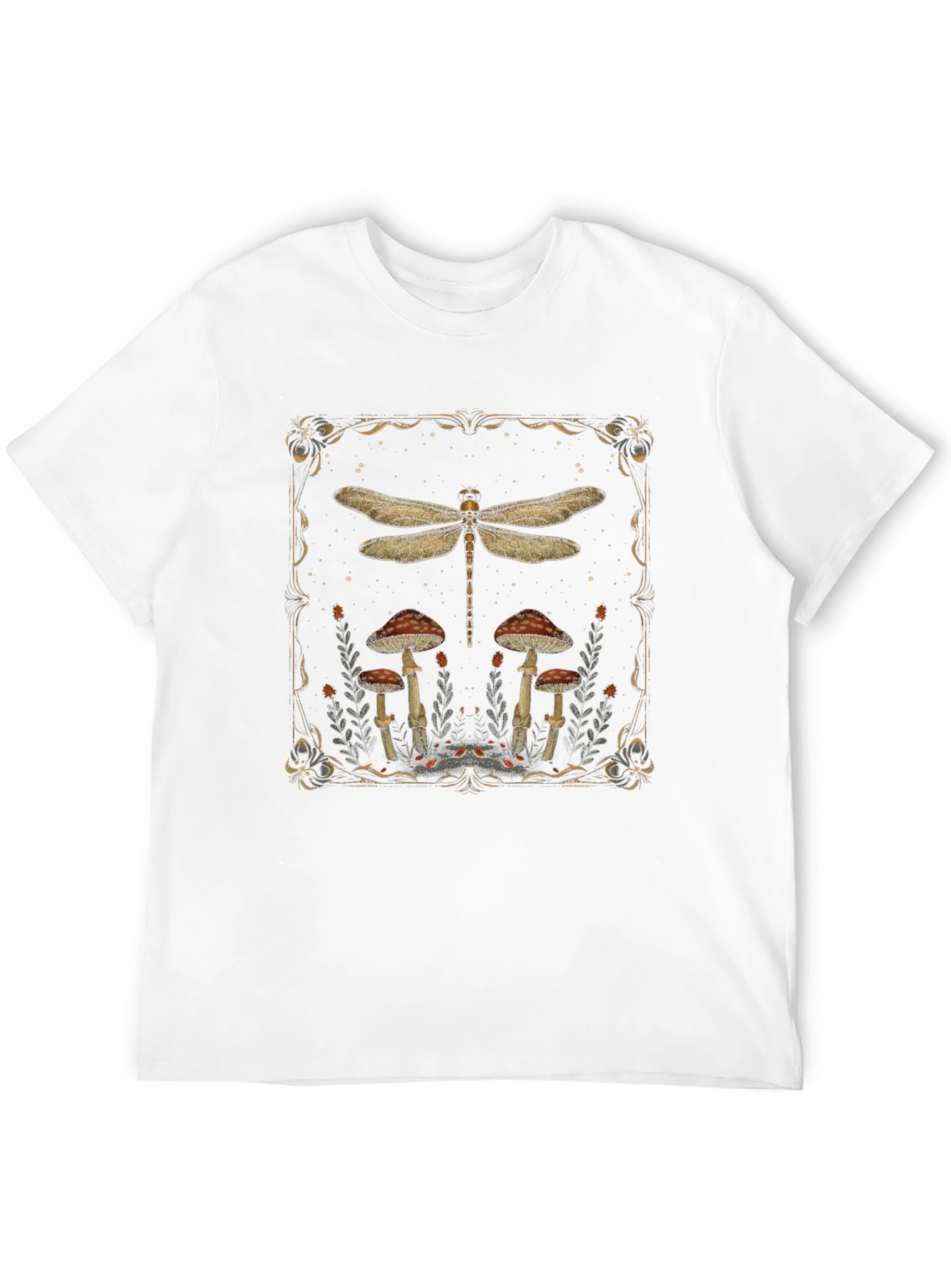 Dragonfly & Mushroom Graphic Tee