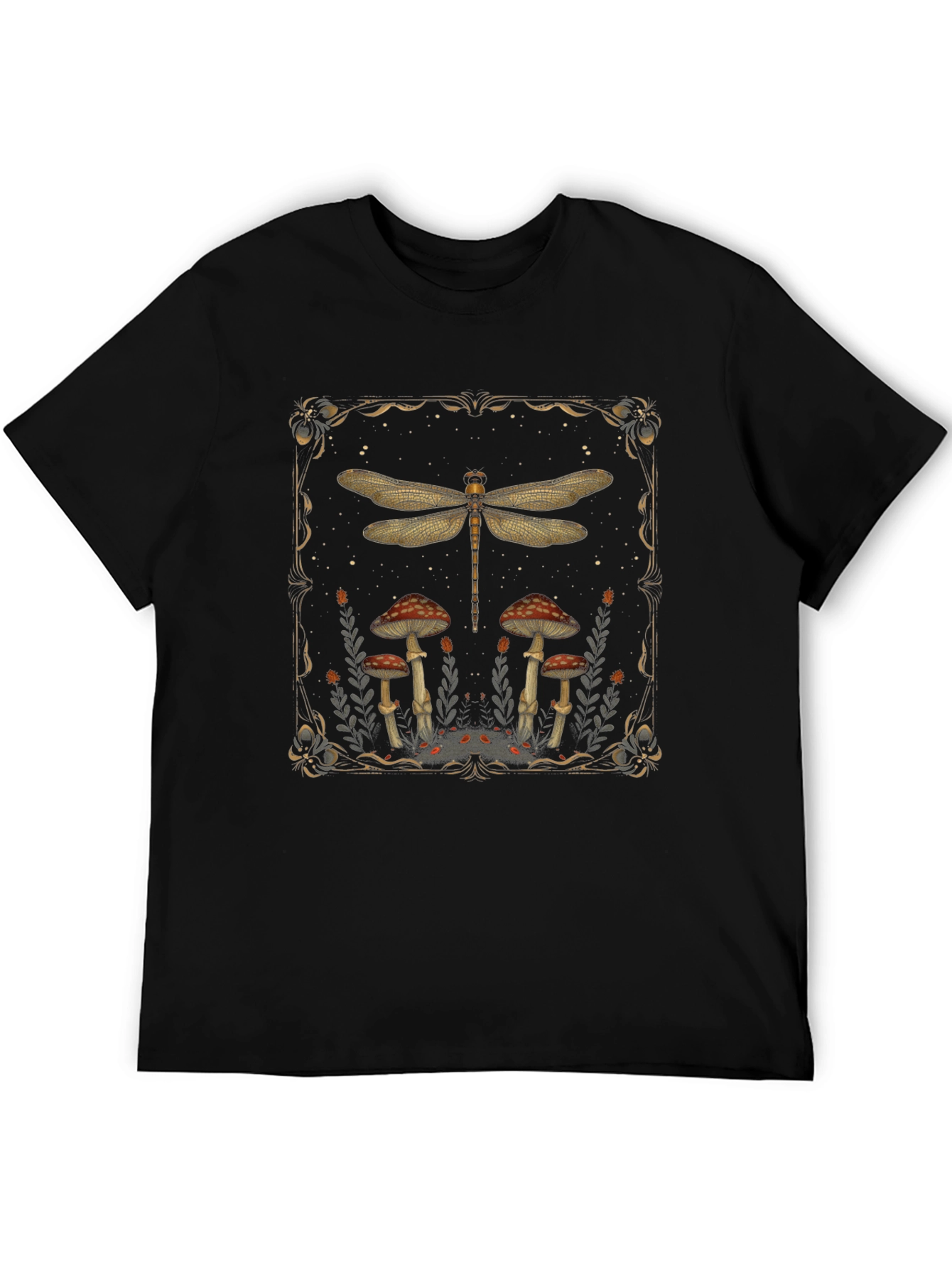 Dragonfly & Mushroom Graphic Tee