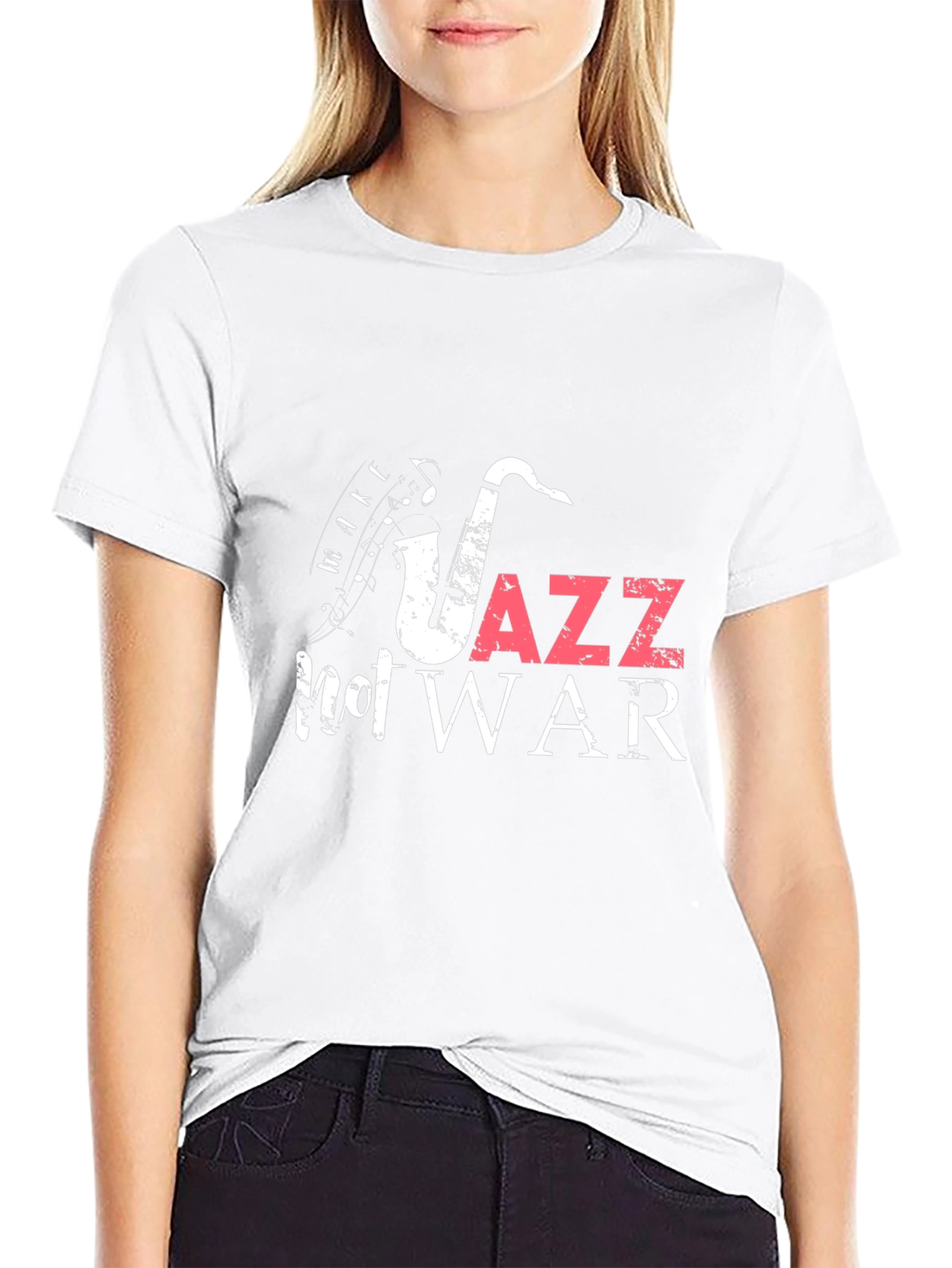 Jazz Not War Black Graphic Tee