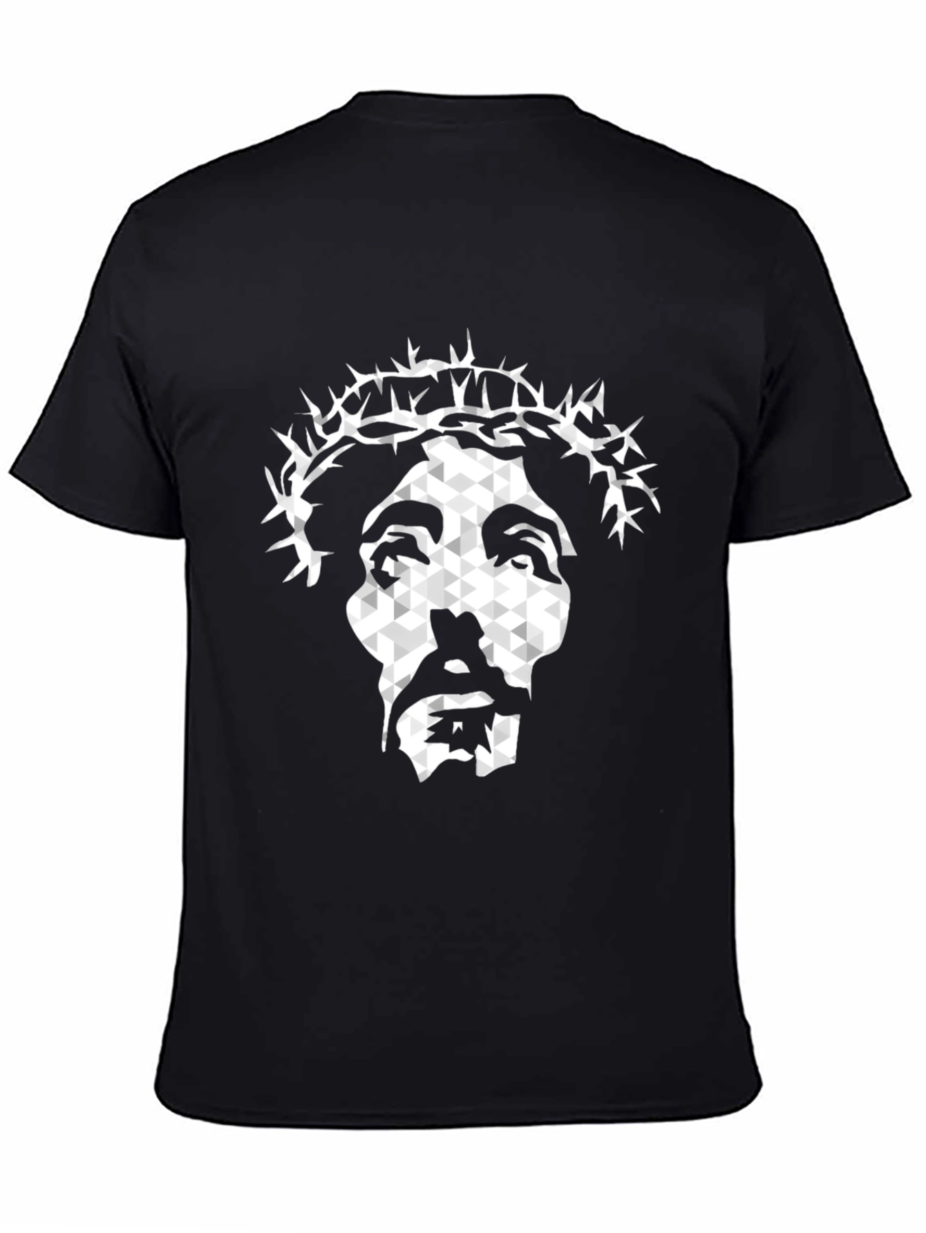 Geometric Jesus Graphic Tee - Black T-Shirt