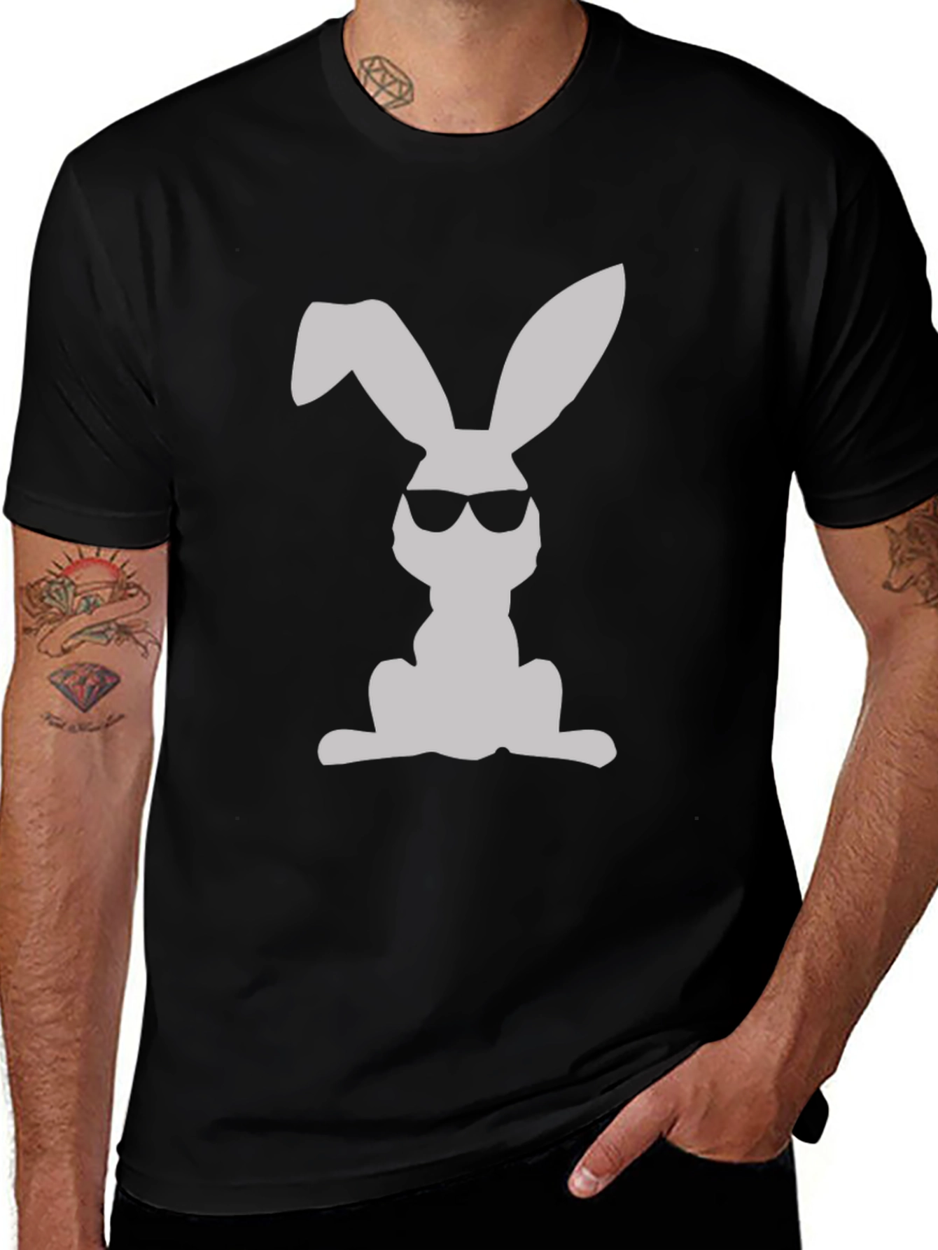 Cool Bunny T-Shirt - Hipster Rabbit Tee