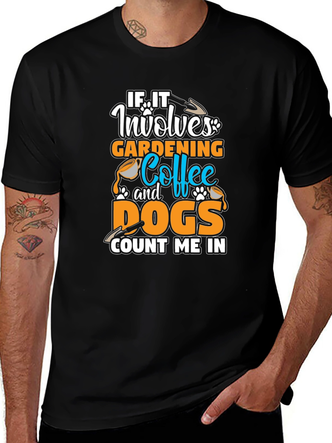 Gardening Coffee Dogs T-Shirt - Count Me In Tee