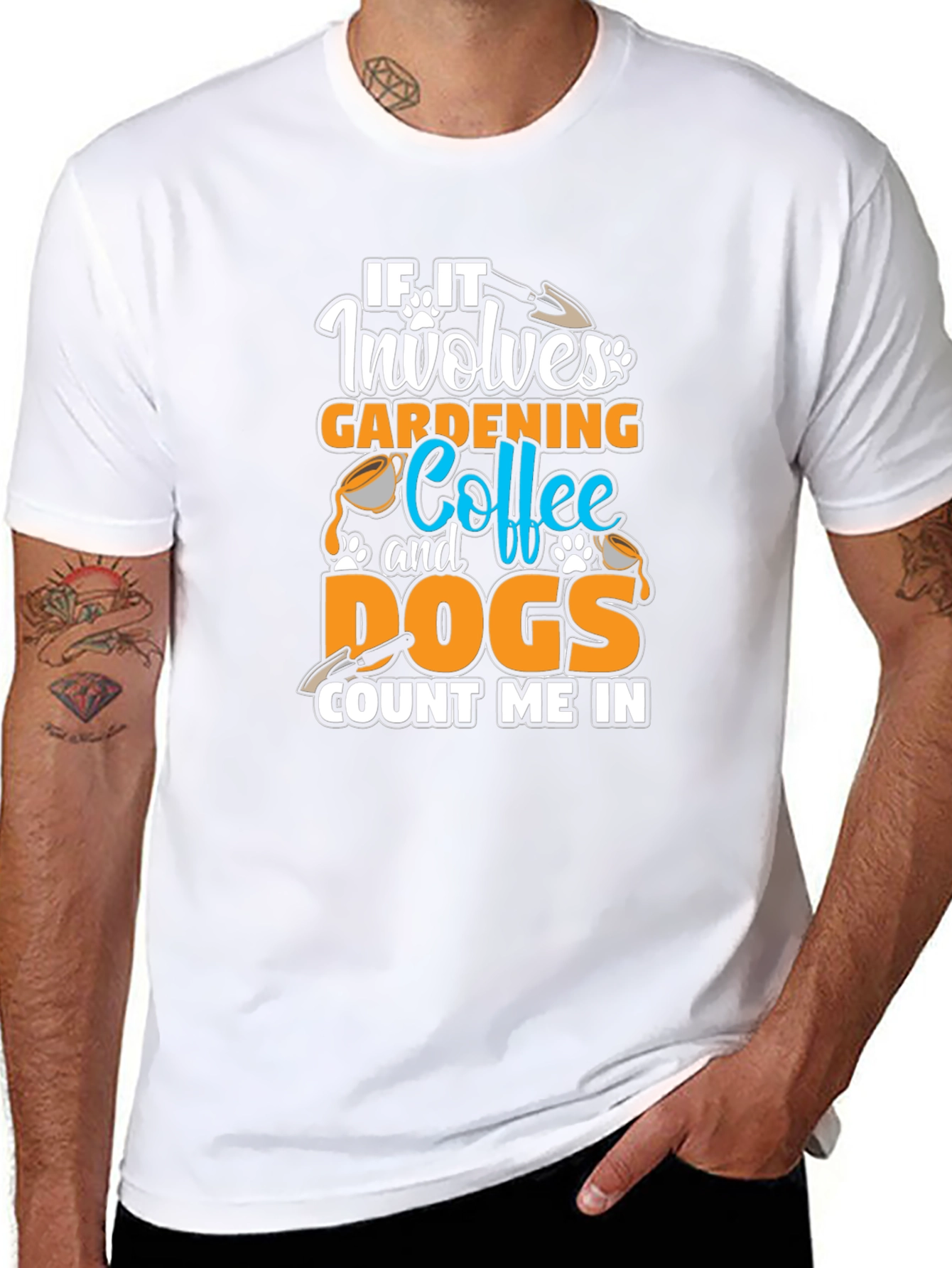Gardening Coffee Dogs T-Shirt - Count Me In Tee