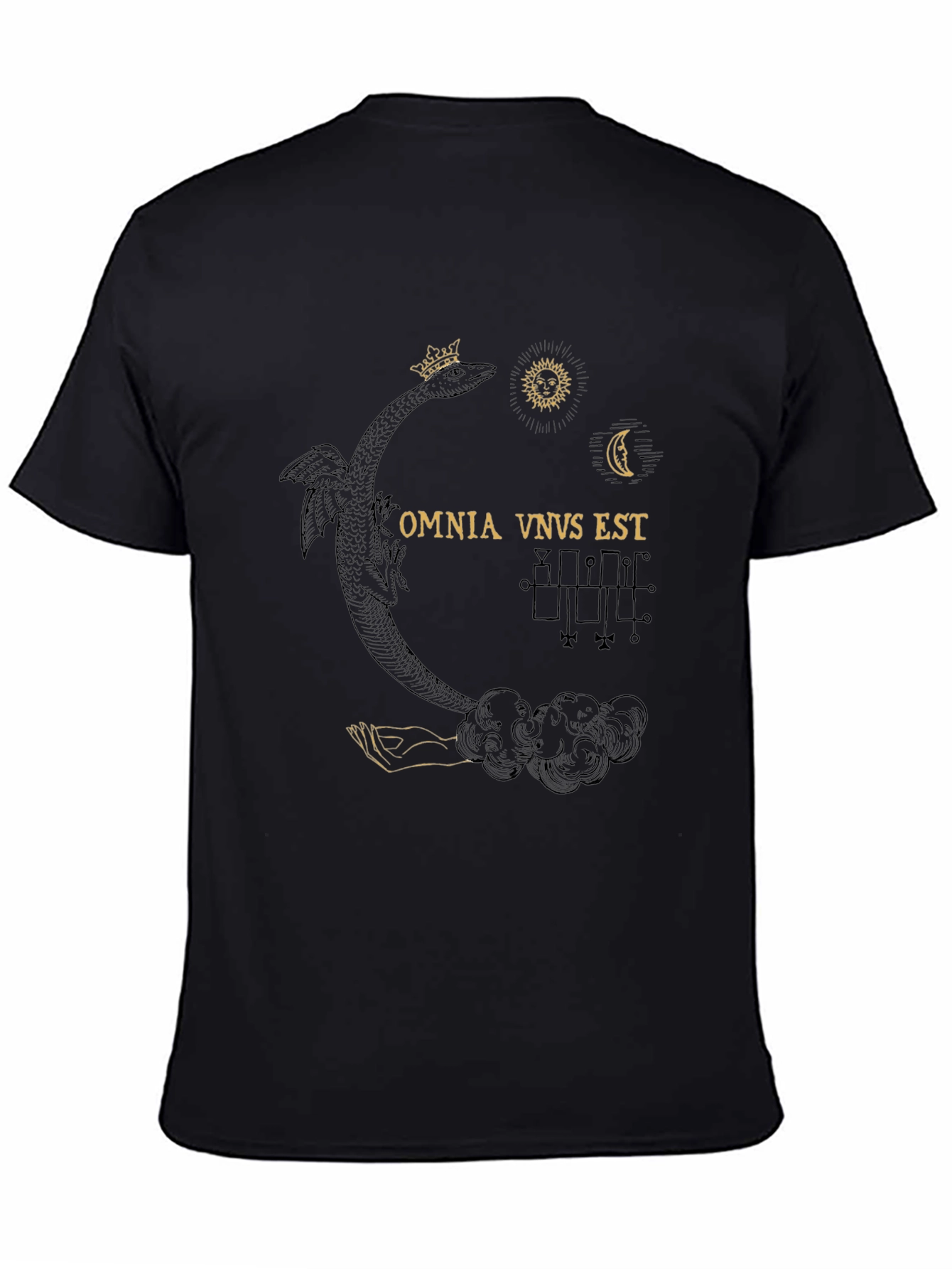 Occult Dragon Graphic Tee - Black