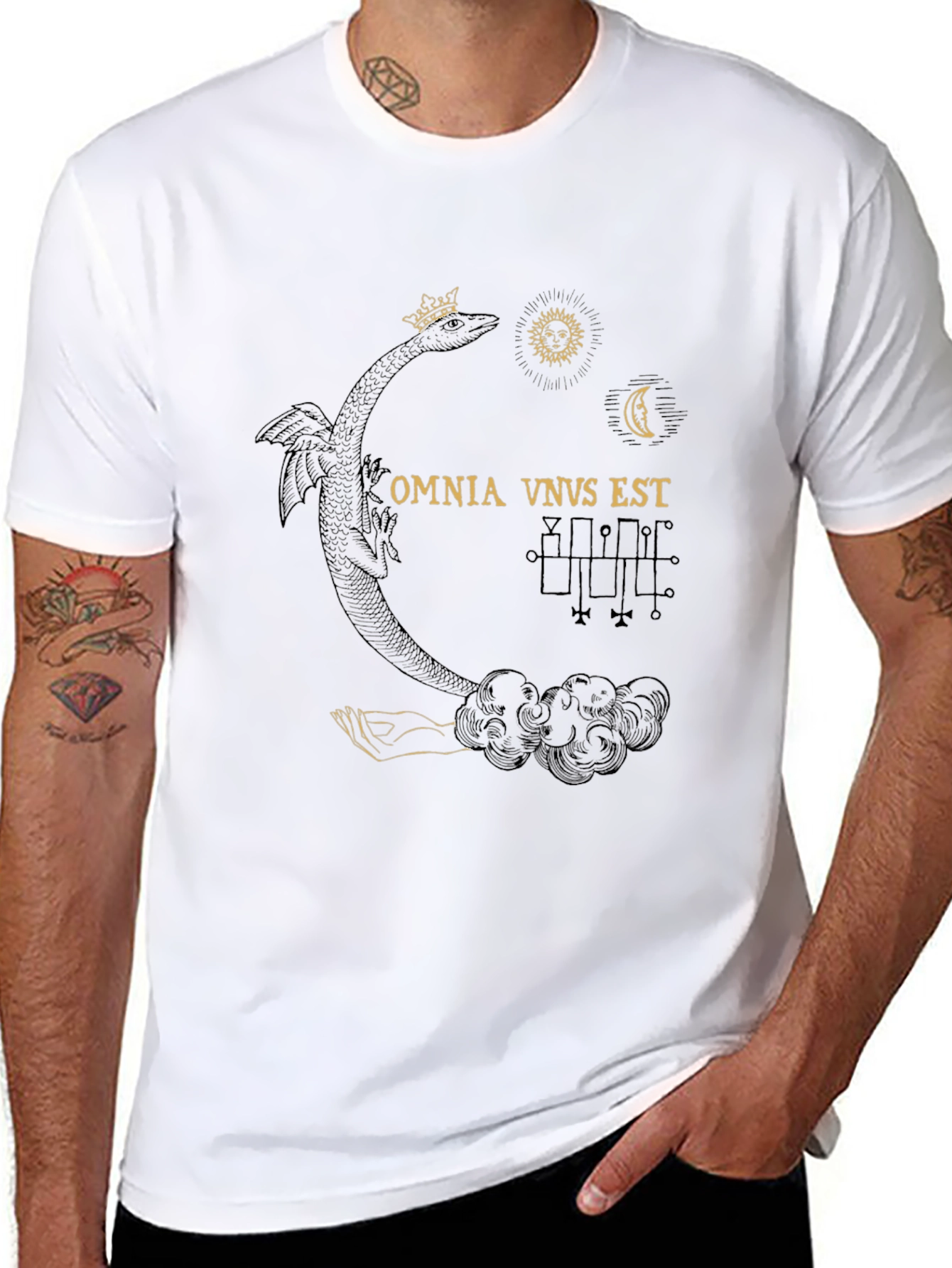 Occult Dragon Graphic Tee - Black