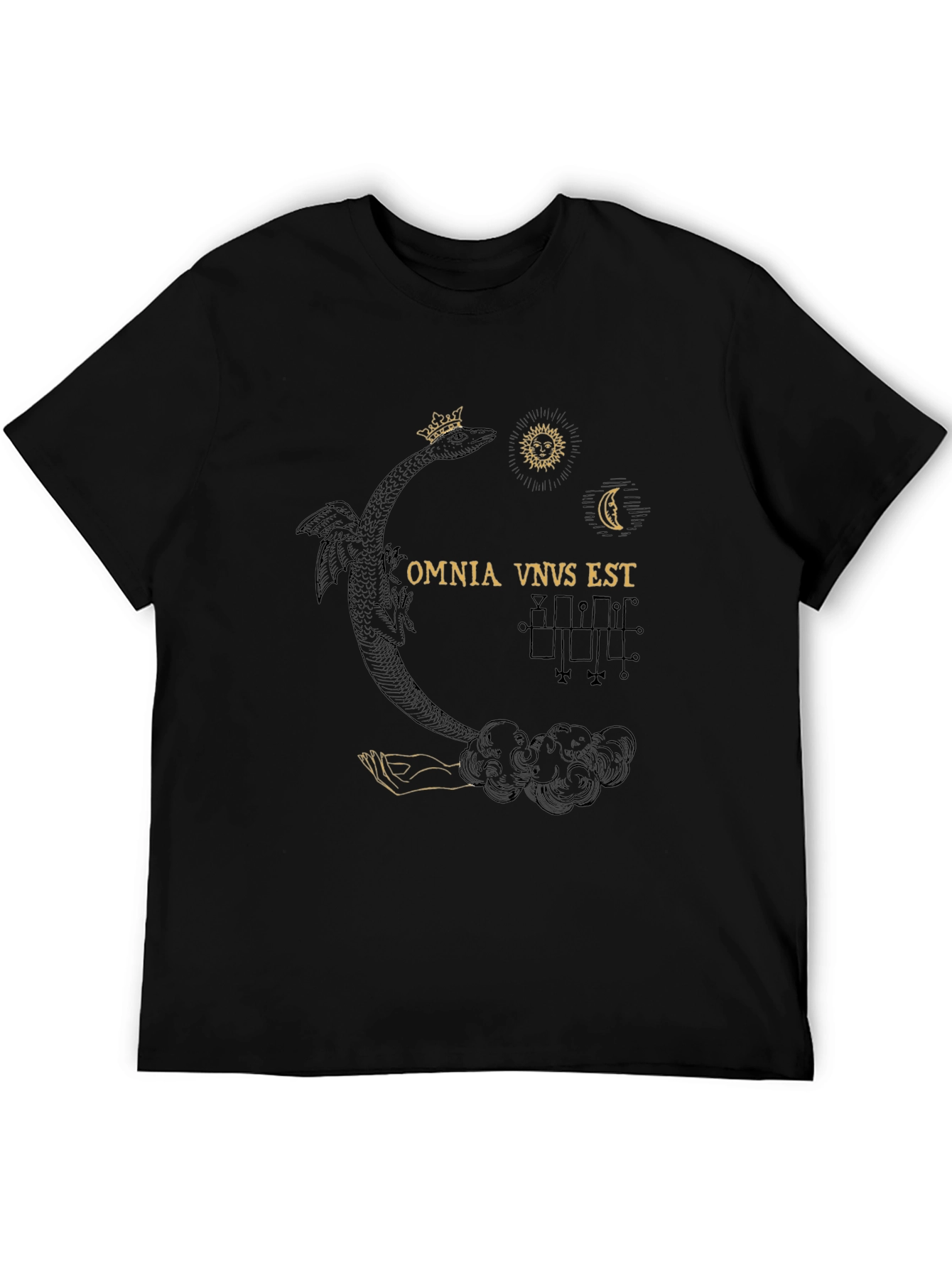 Occult Dragon Graphic Tee - Black