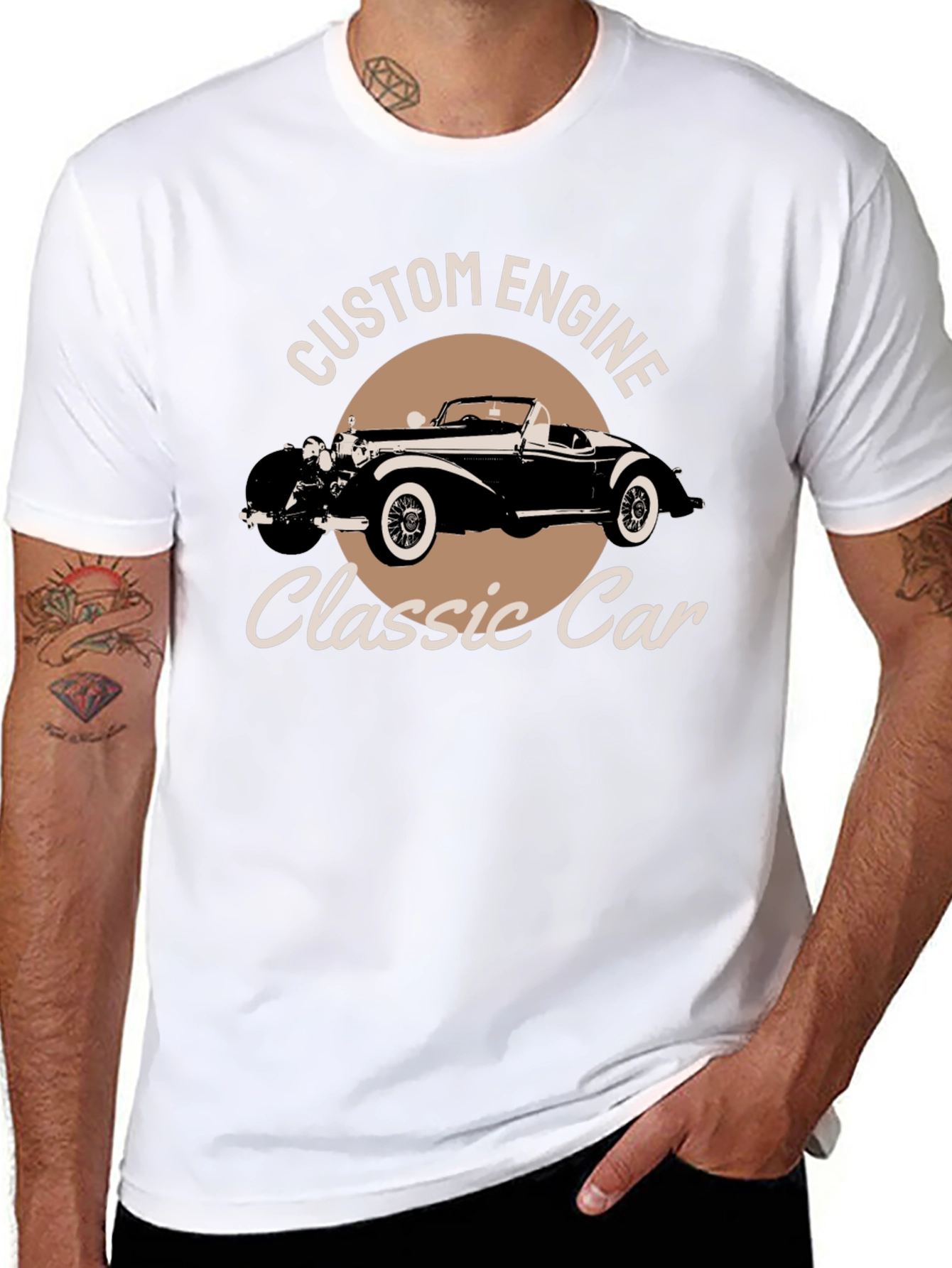 Custom Engine Classic Car Graphic Tee