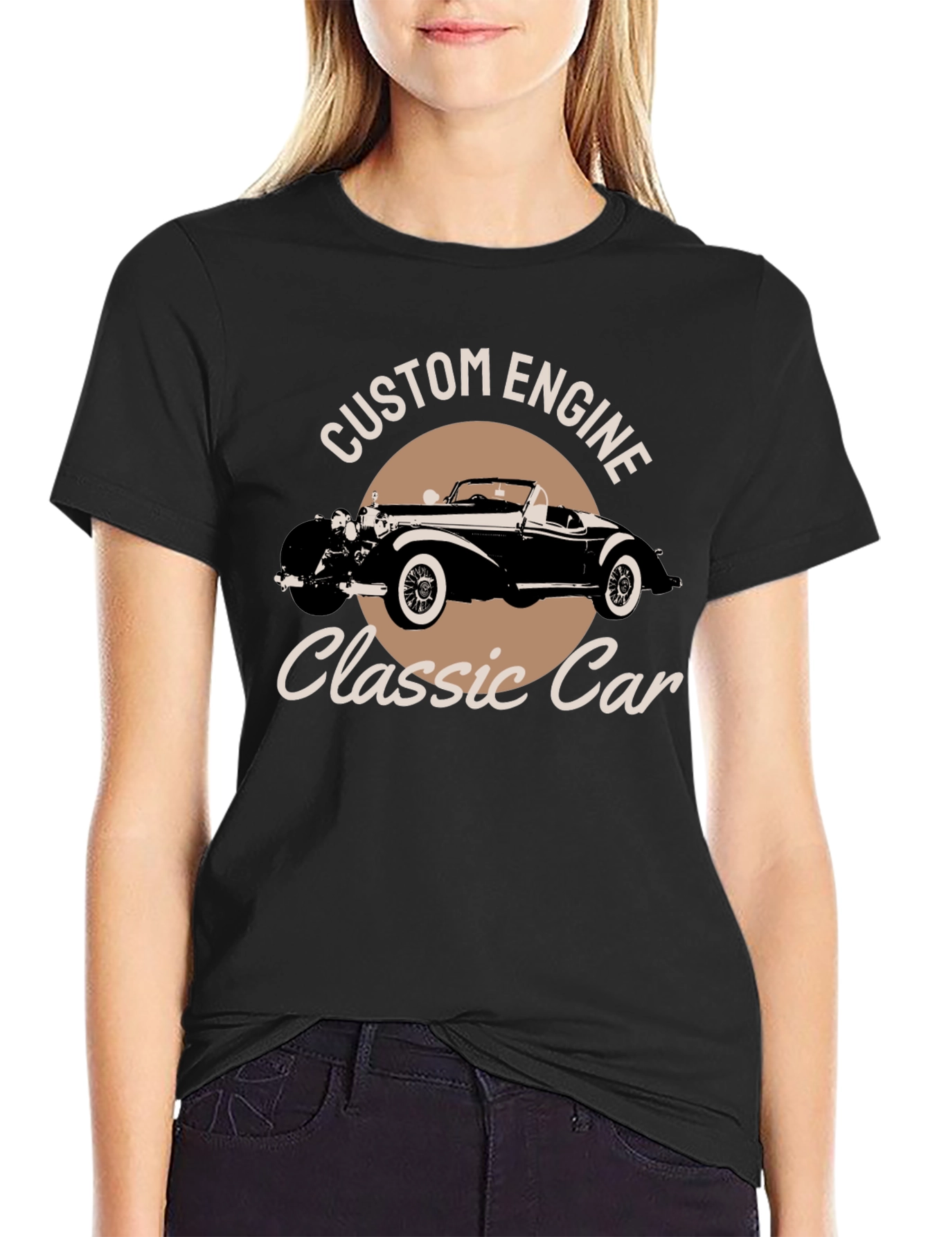 Custom Engine Classic Car Graphic Tee