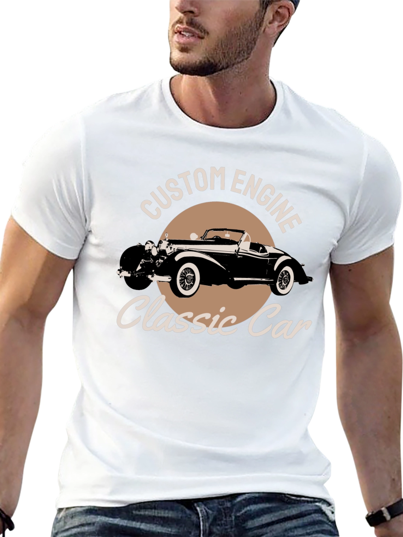 Custom Engine Classic Car Graphic Tee