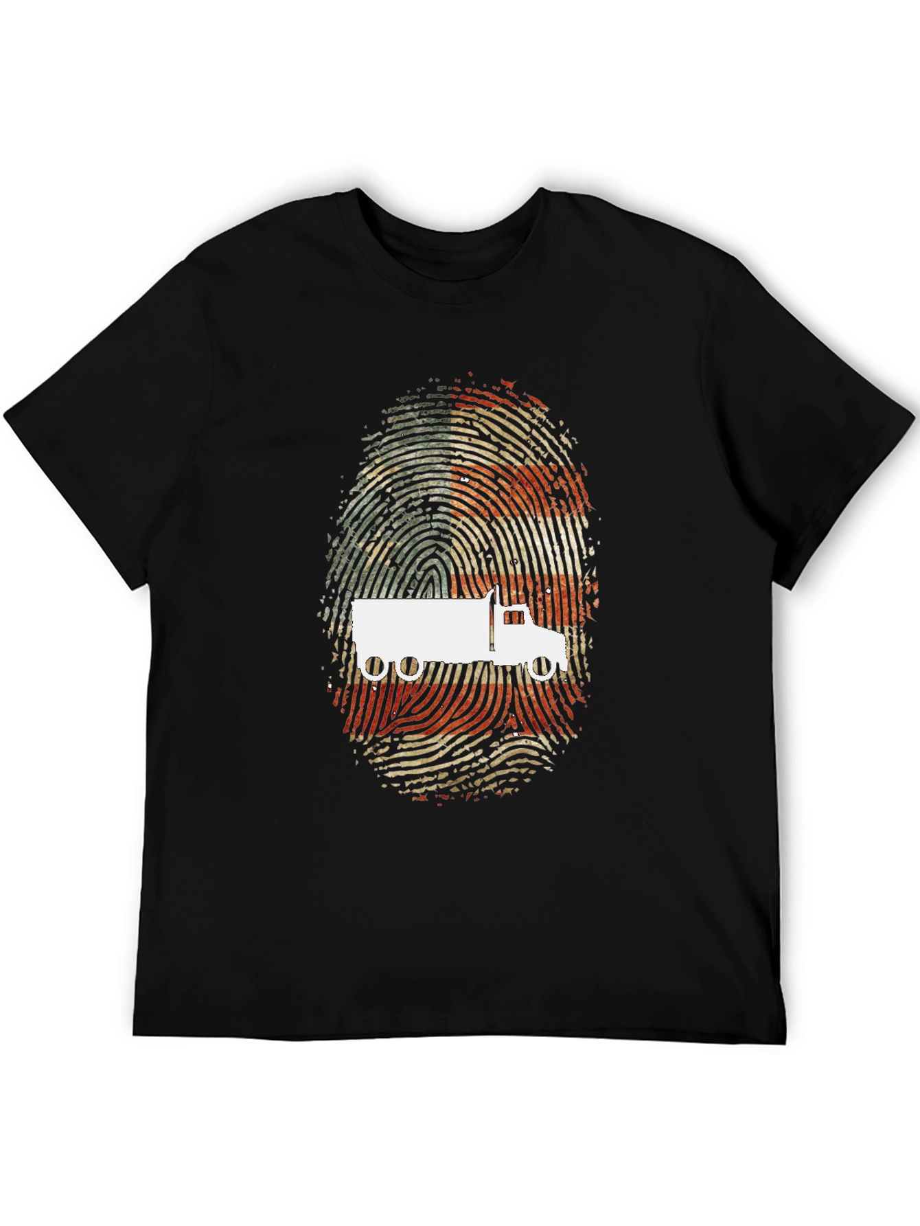 Trucker Fingerprint Graphic T-Shirt