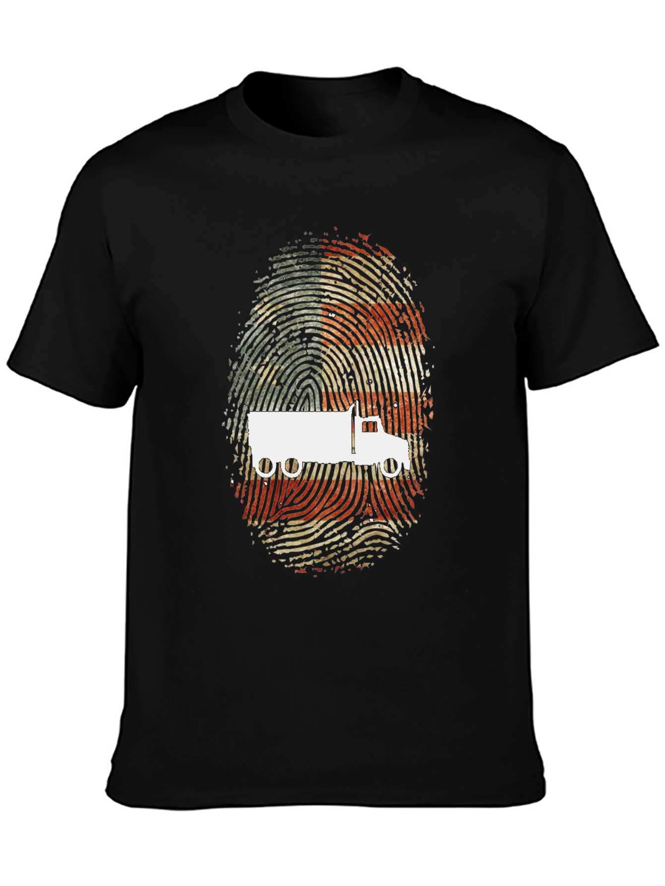 Trucker Fingerprint Graphic T-Shirt