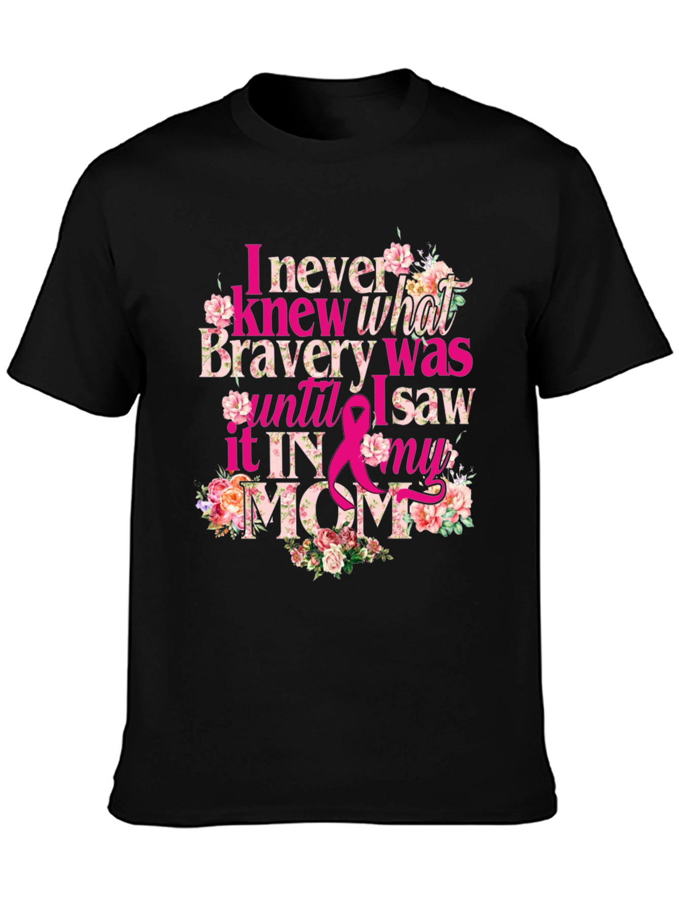 Bravery in My Mom Breast Cancer Awareness T-Shirt