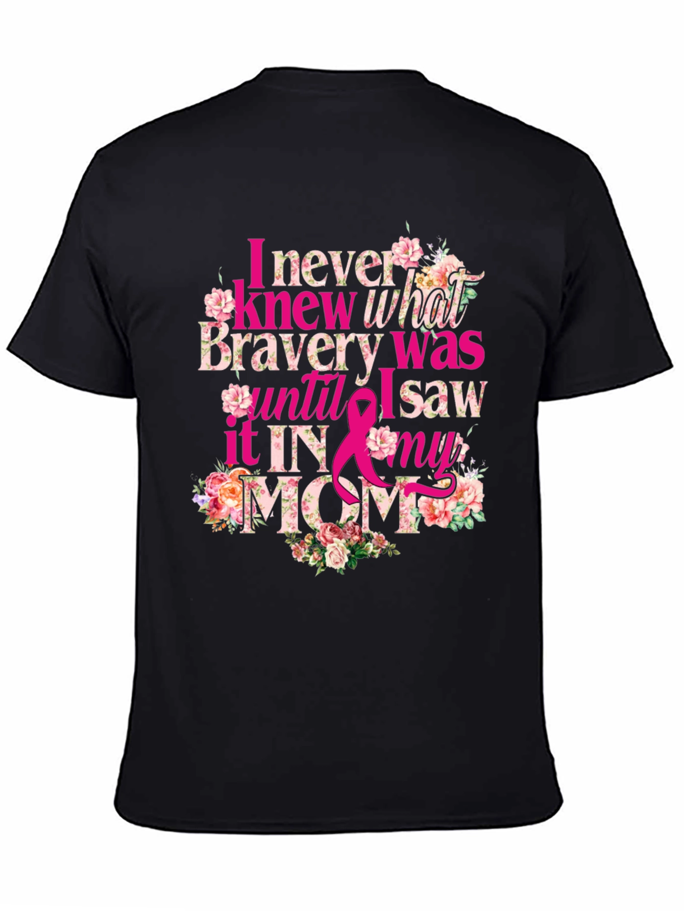 Bravery in My Mom Breast Cancer Awareness T-Shirt
