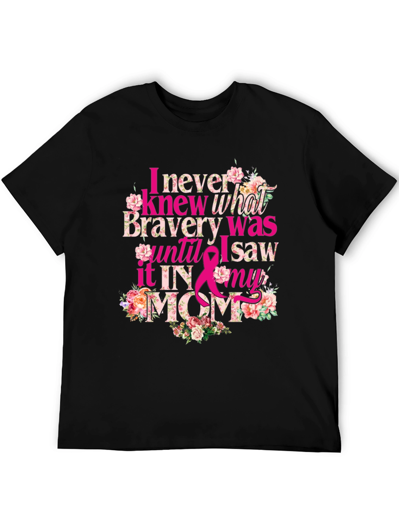 Bravery in My Mom Breast Cancer Awareness T-Shirt