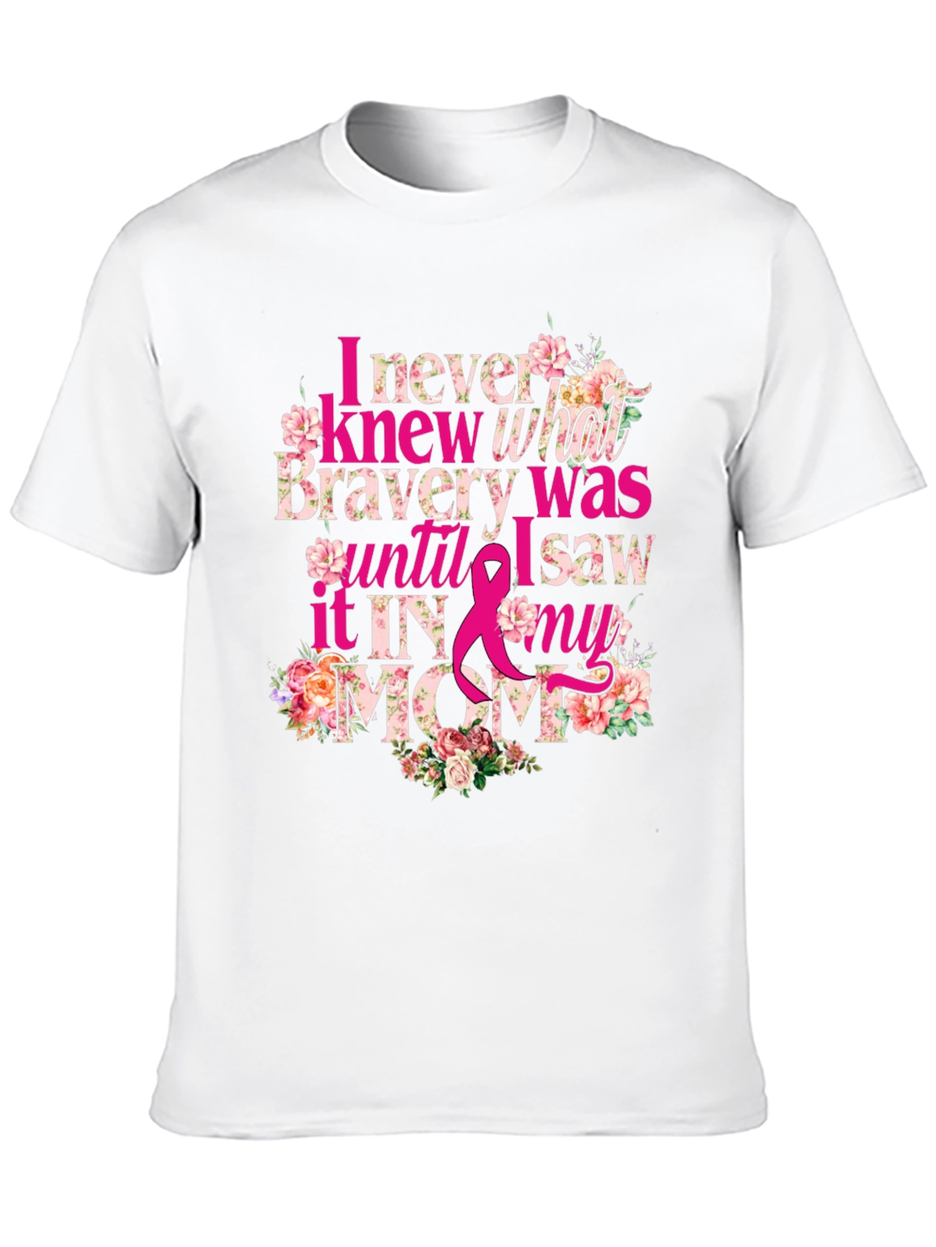 Bravery in My Mom Breast Cancer Awareness T-Shirt