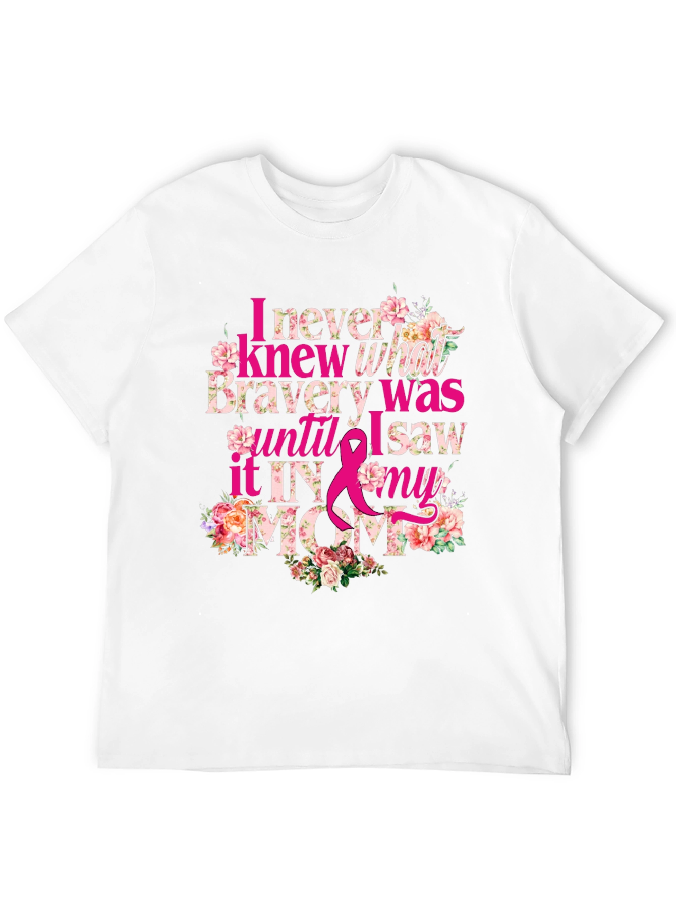 Bravery in My Mom Breast Cancer Awareness T-Shirt