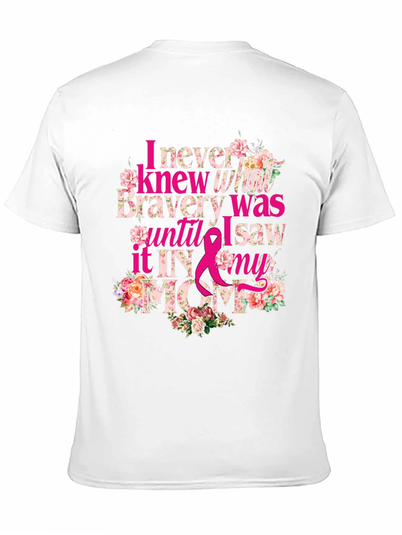 Bravery in My Mom Breast Cancer Awareness T-Shirt