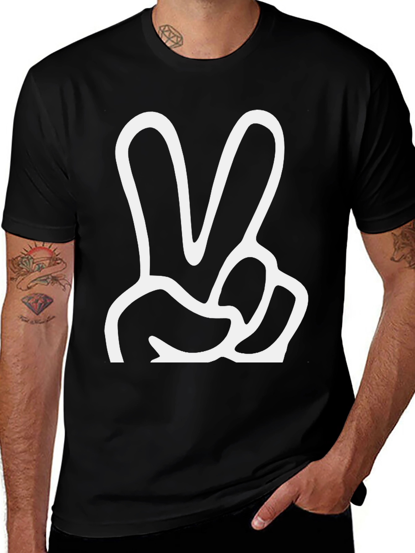 Peace Sign Graphic Tee - Classic Comfort