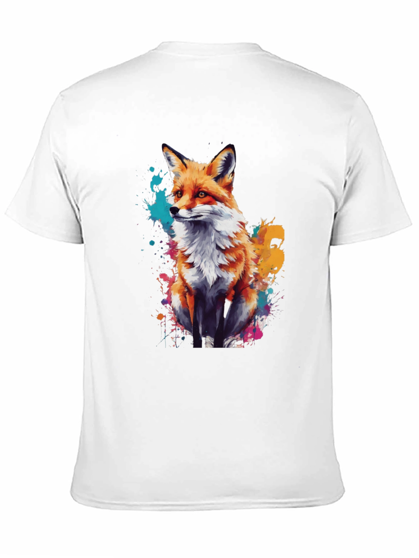 Fox Splash T-Shirt - Artistic Animal Graphic Tee