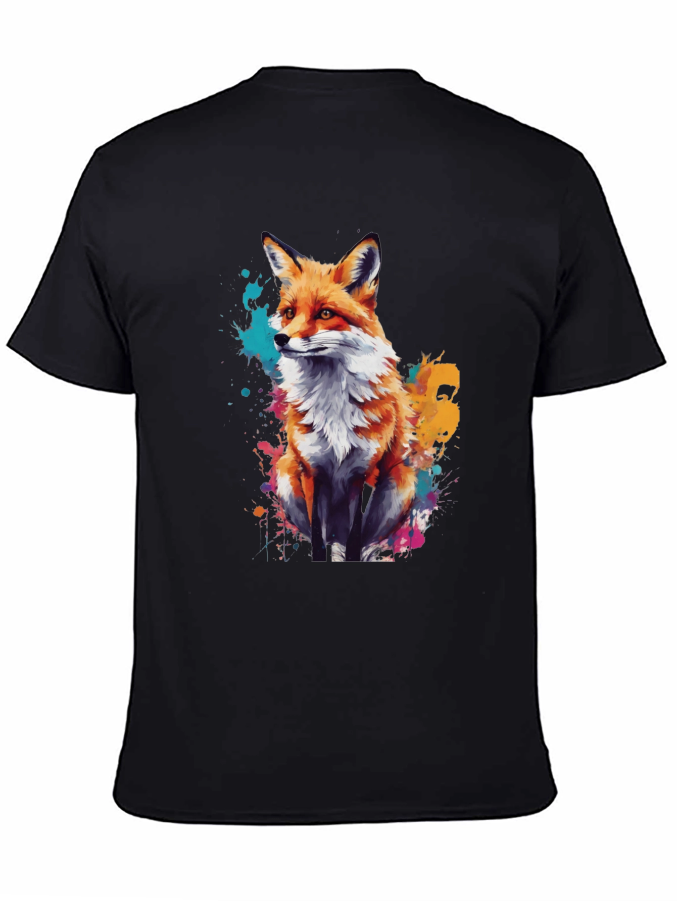 Fox Splash T-Shirt - Artistic Animal Graphic Tee
