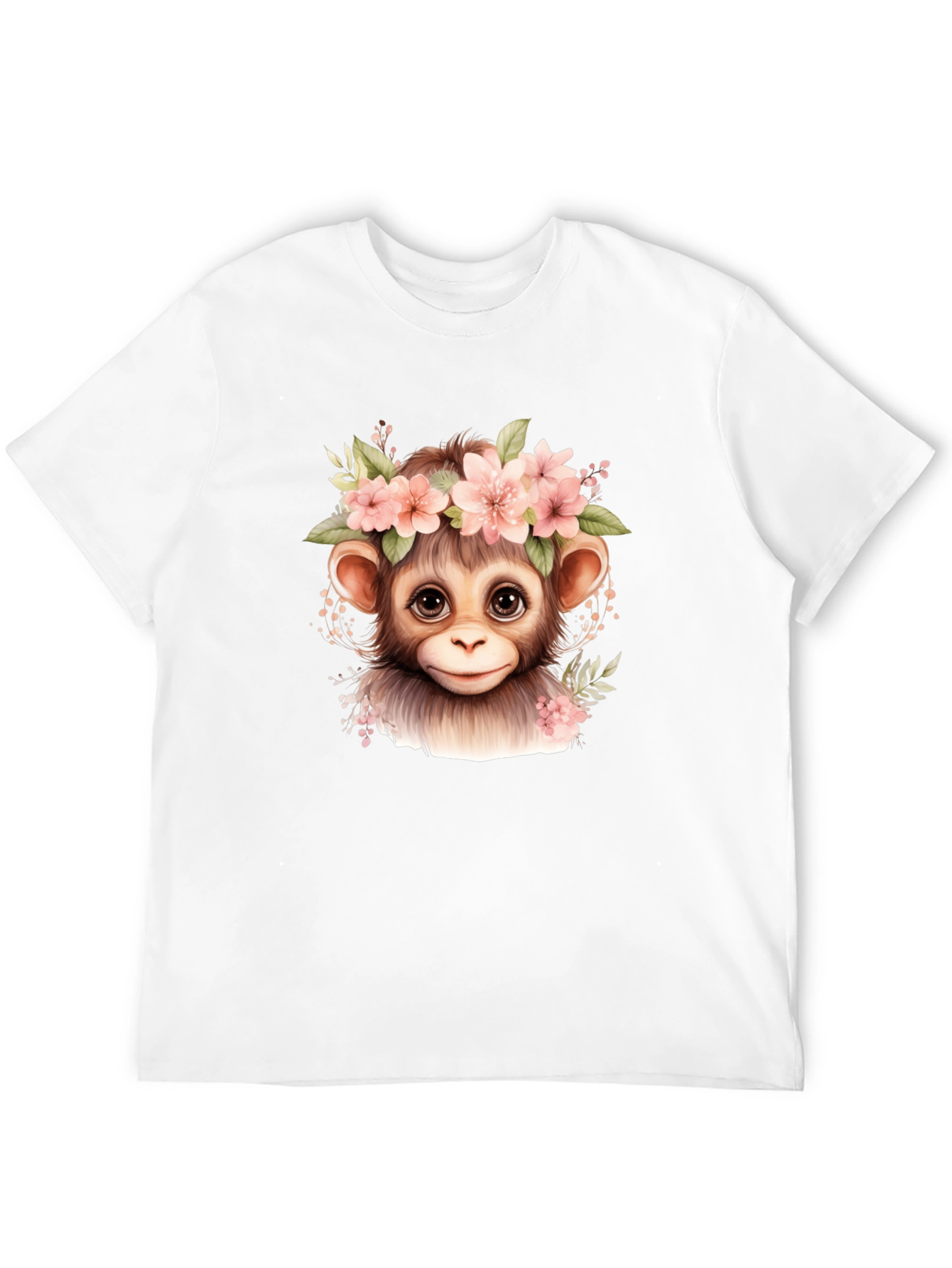 Monkey Floral Crown Graphic Tee