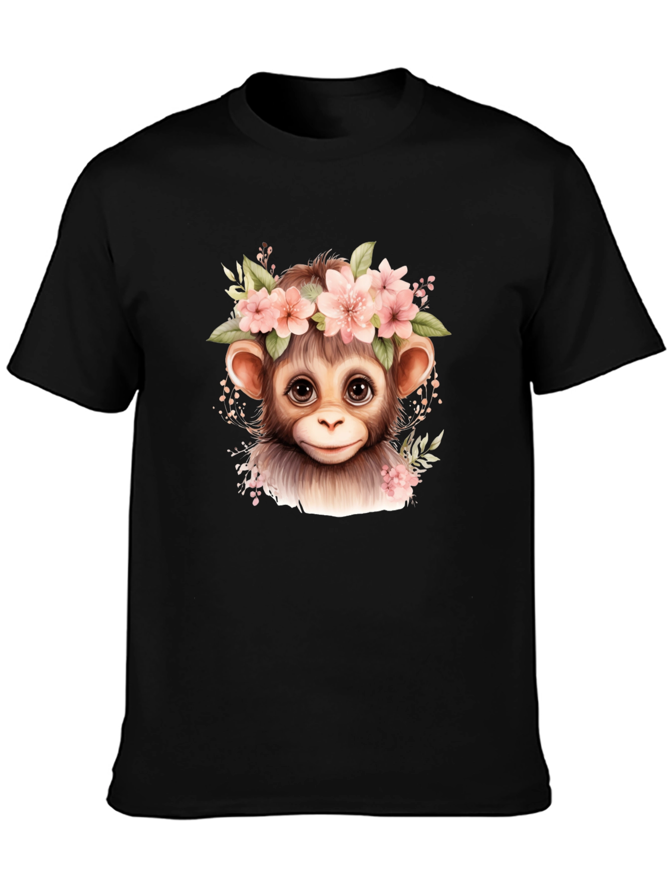 Monkey Floral Crown Graphic Tee
