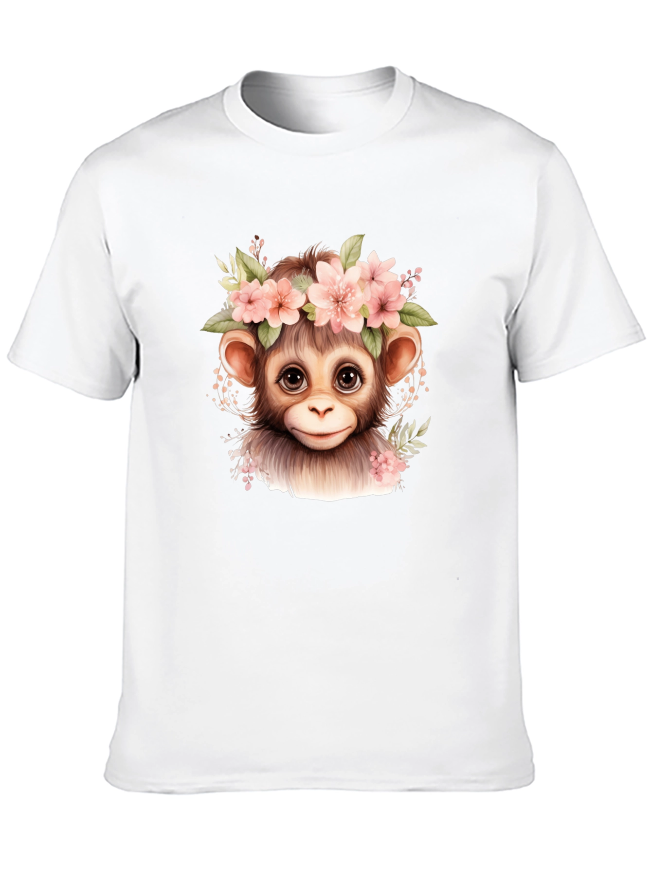 Monkey Floral Crown Graphic Tee