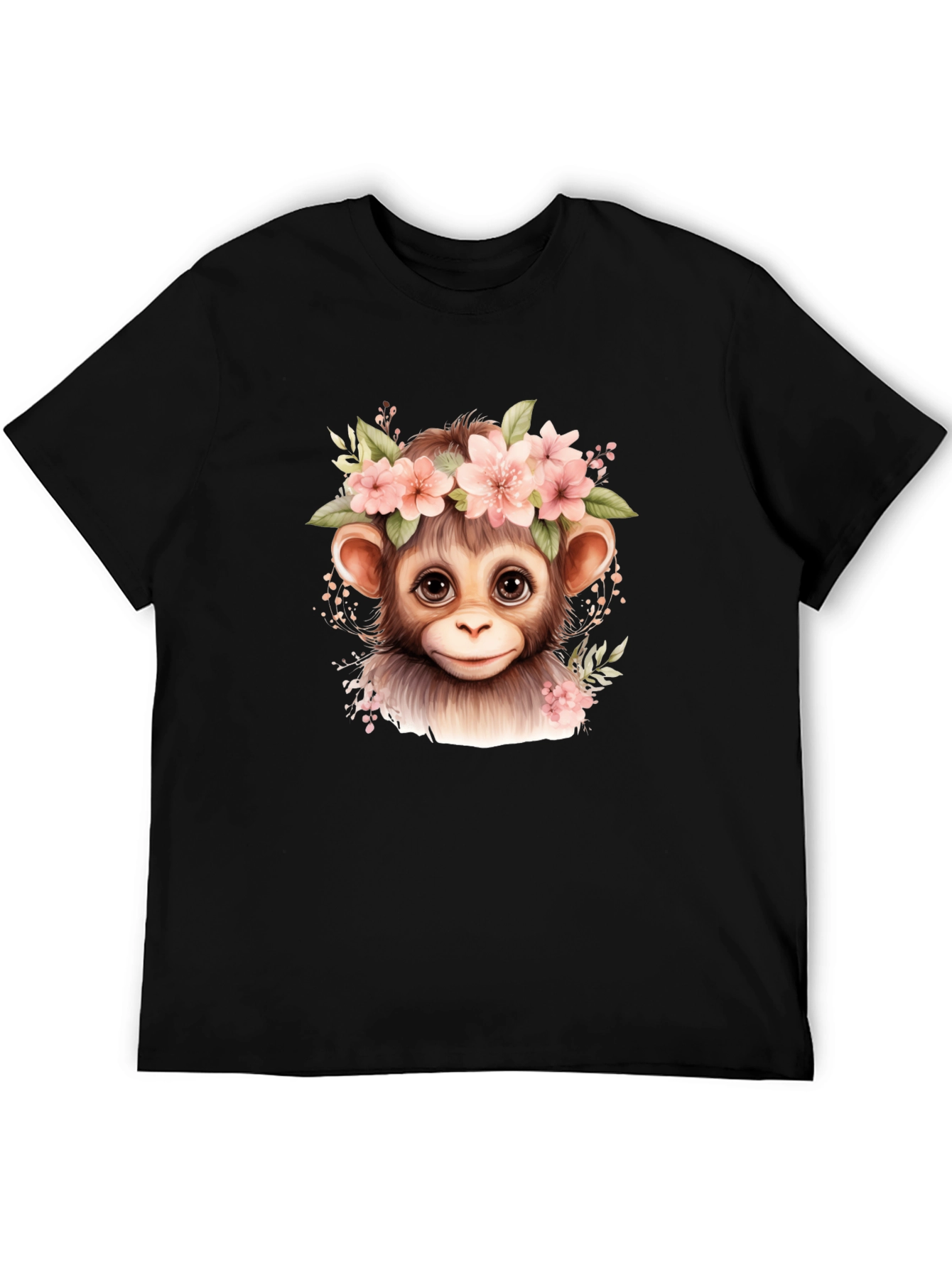Monkey Floral Crown Graphic Tee