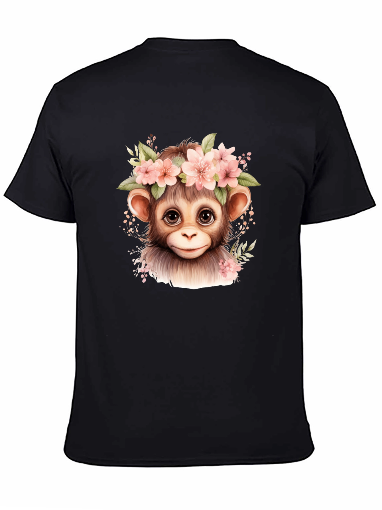 Monkey Floral Crown Graphic Tee
