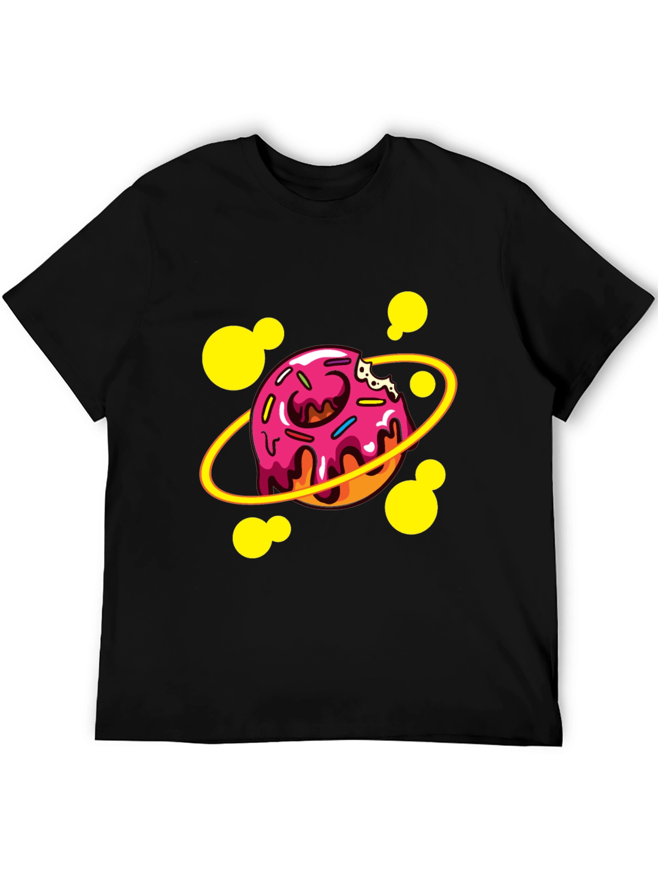 Donut Planet Graphic T-Shirt - Black