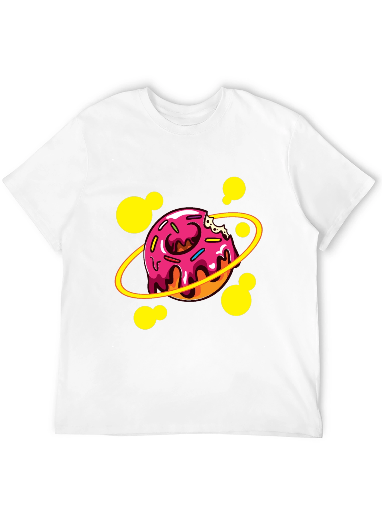 Donut Planet Graphic T-Shirt - Black