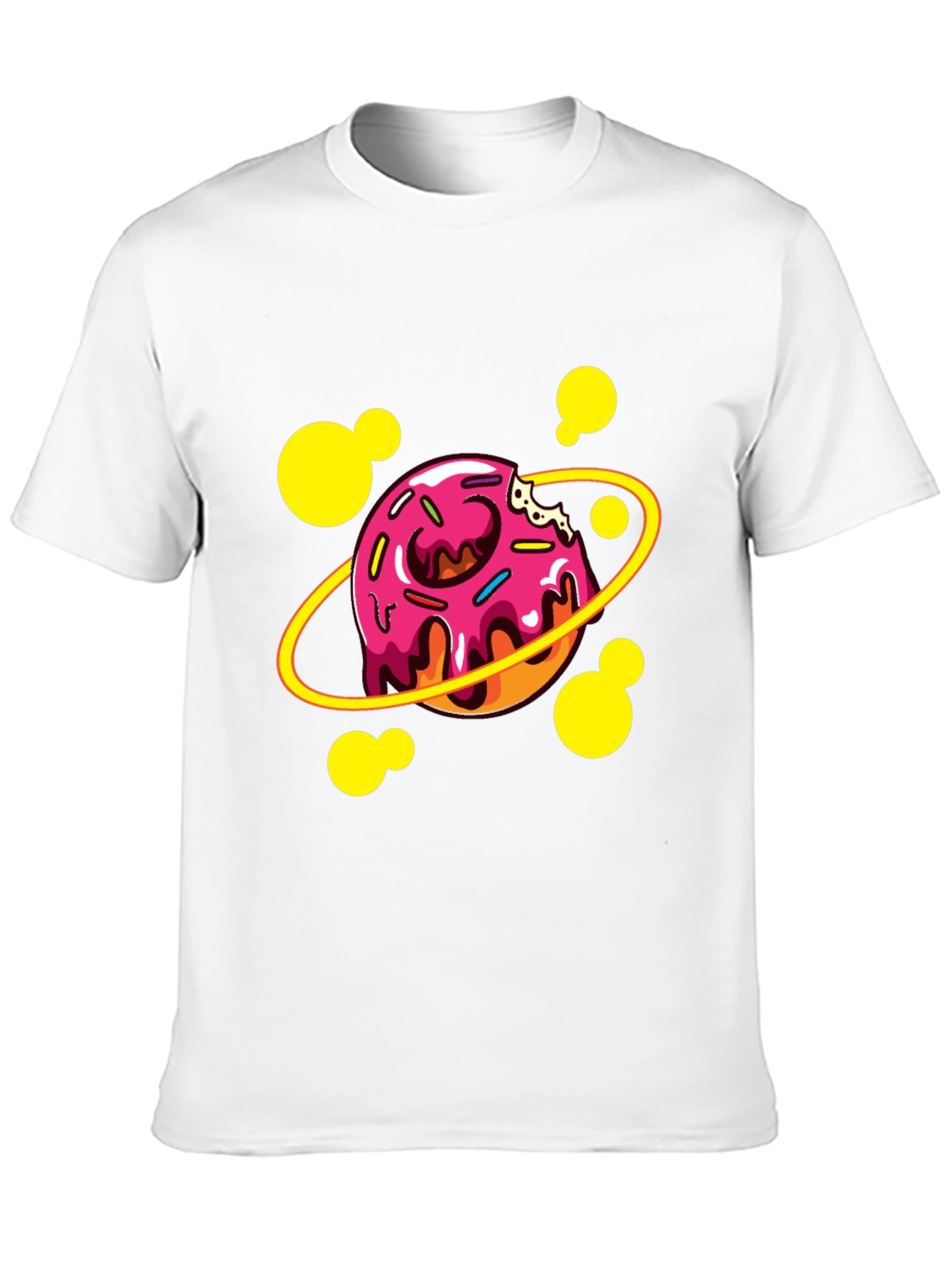 Donut Planet Graphic T-Shirt - Black