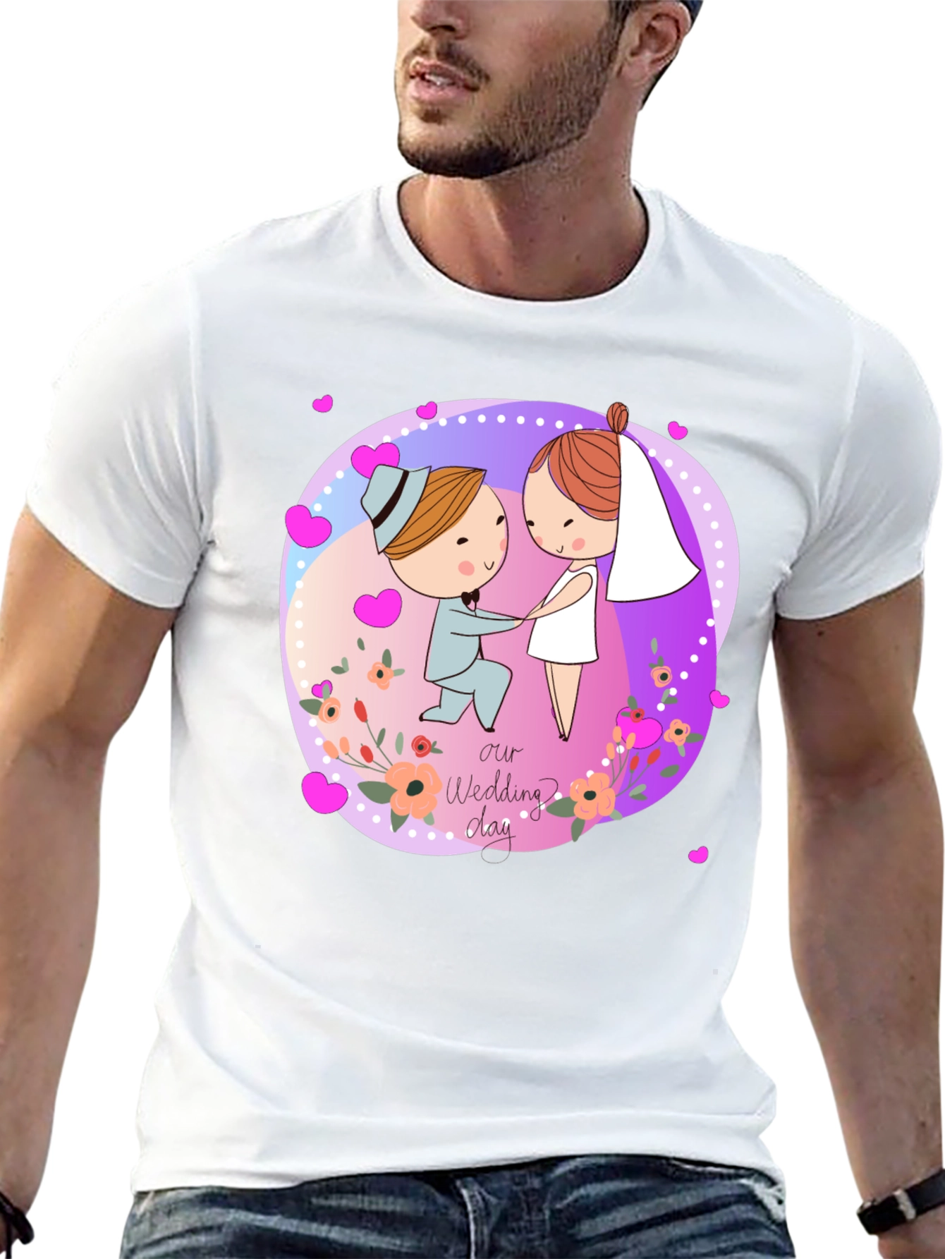 Cartoon Wedding Day T-Shirt
