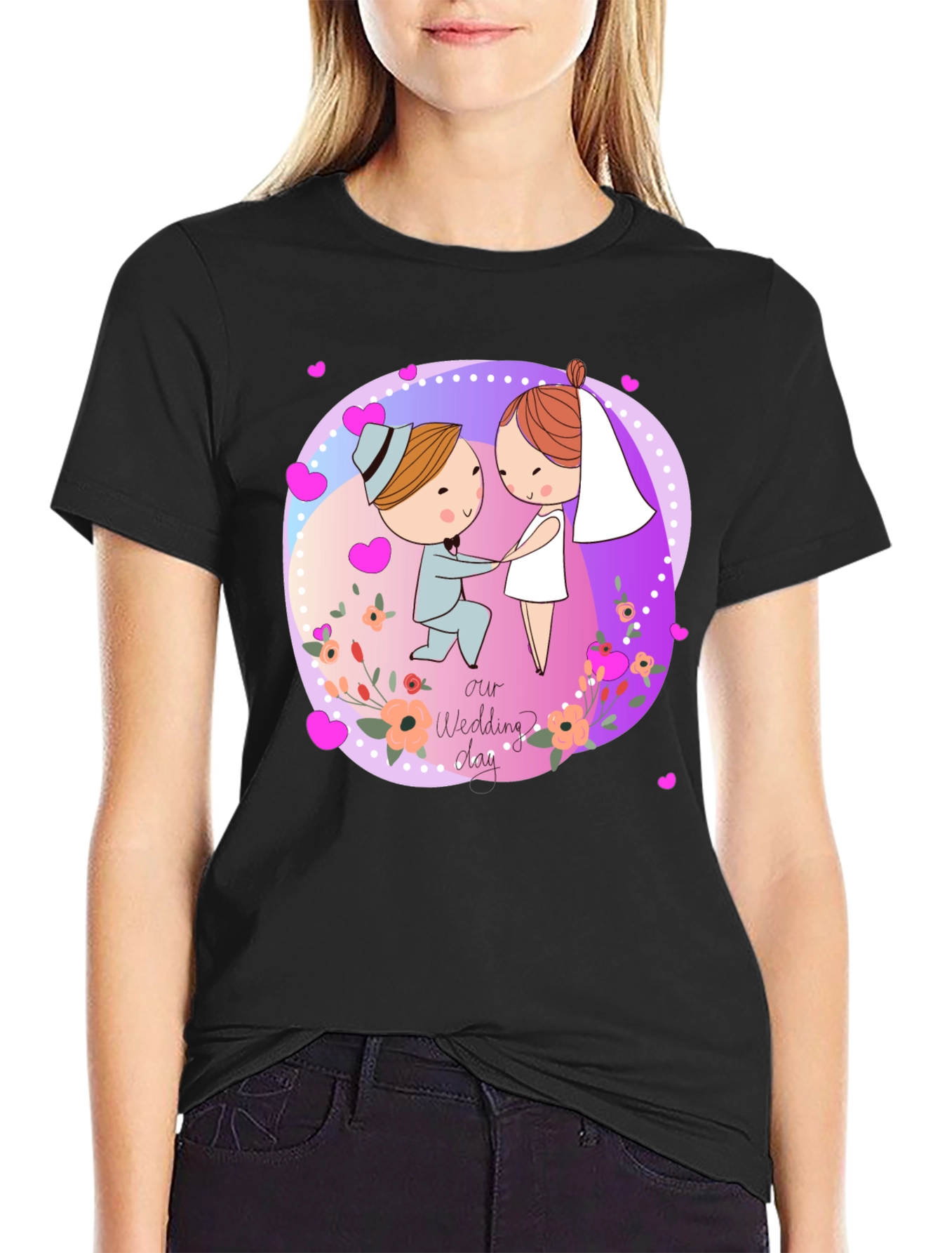 Cartoon Wedding Day T-Shirt