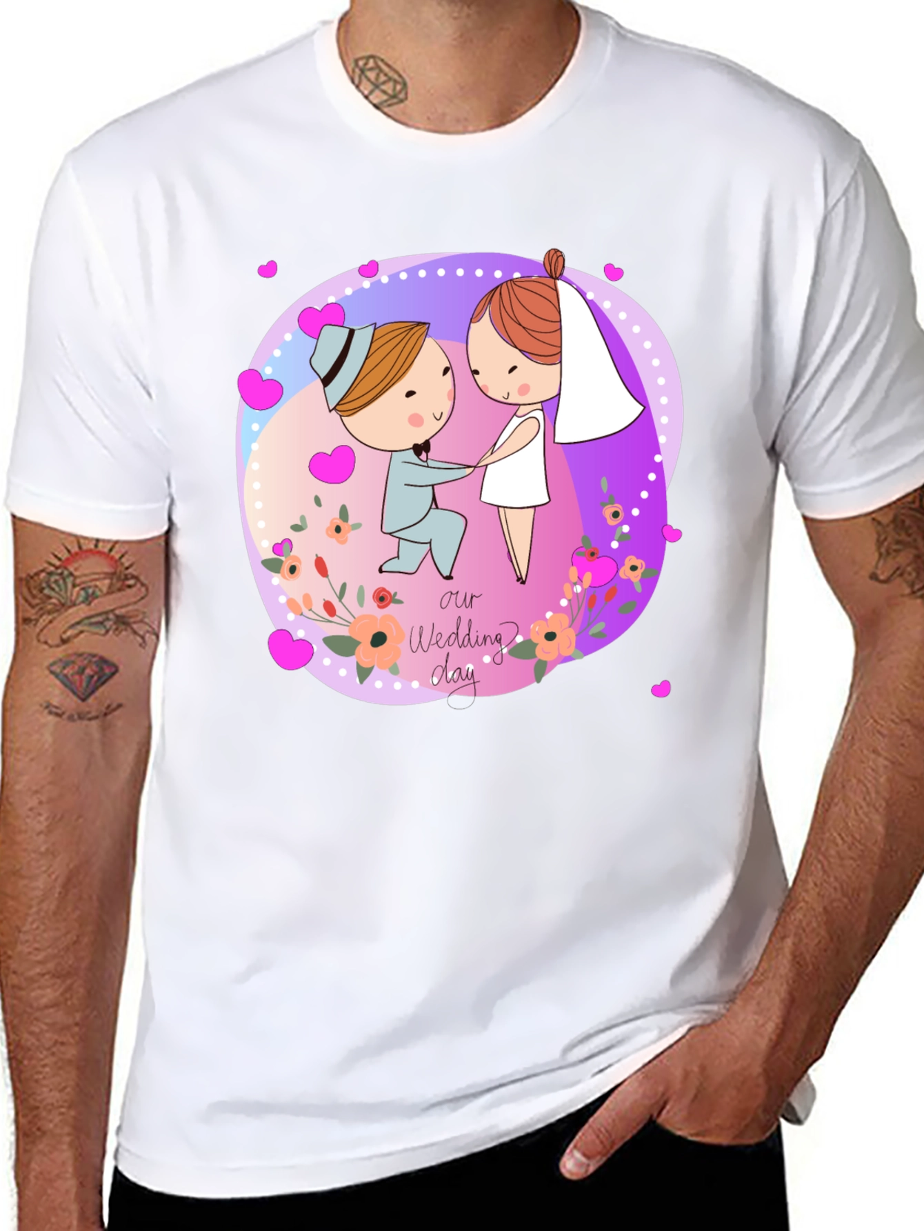 Cartoon Wedding Day T-Shirt