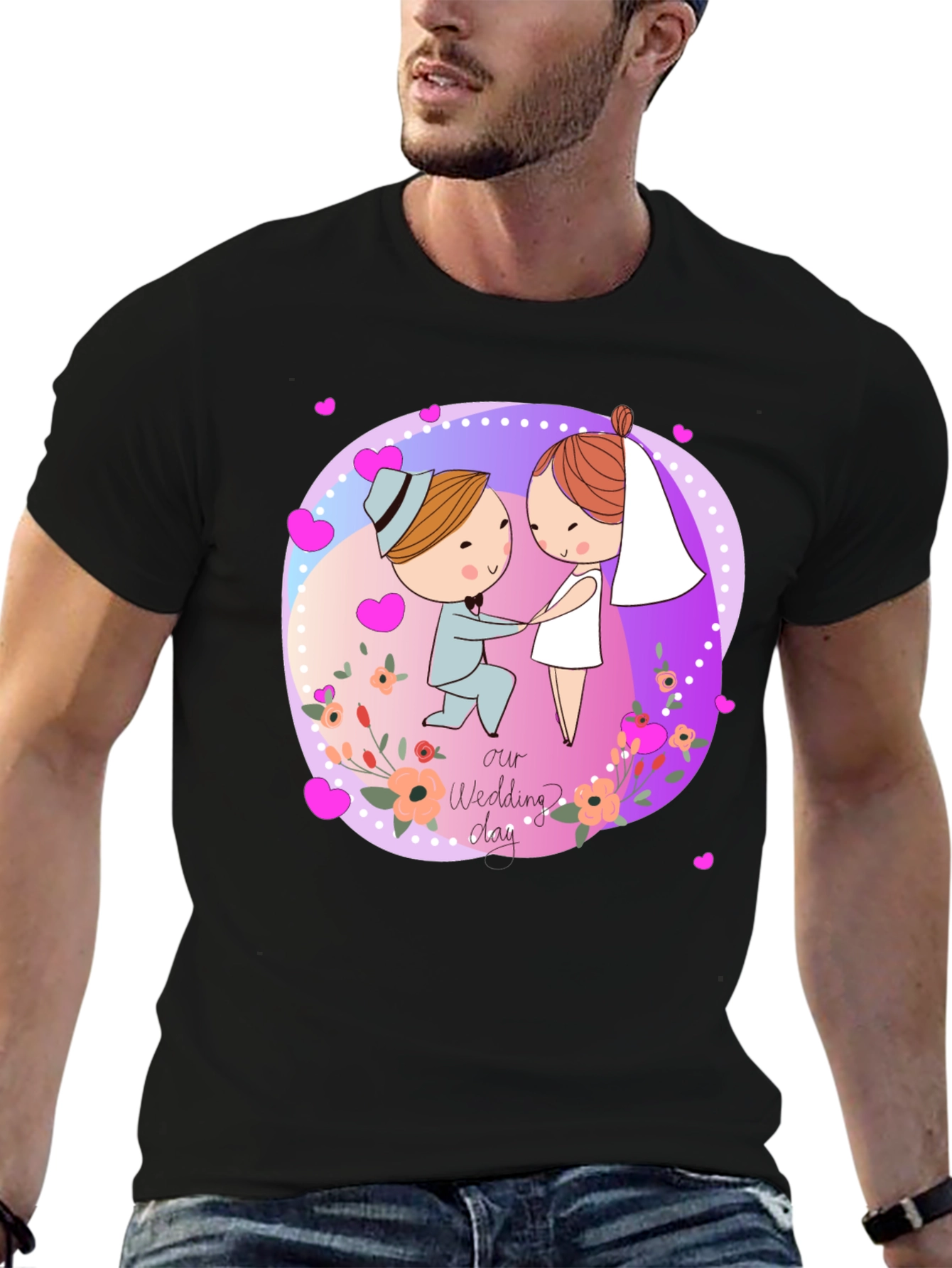 Cartoon Wedding Day T-Shirt
