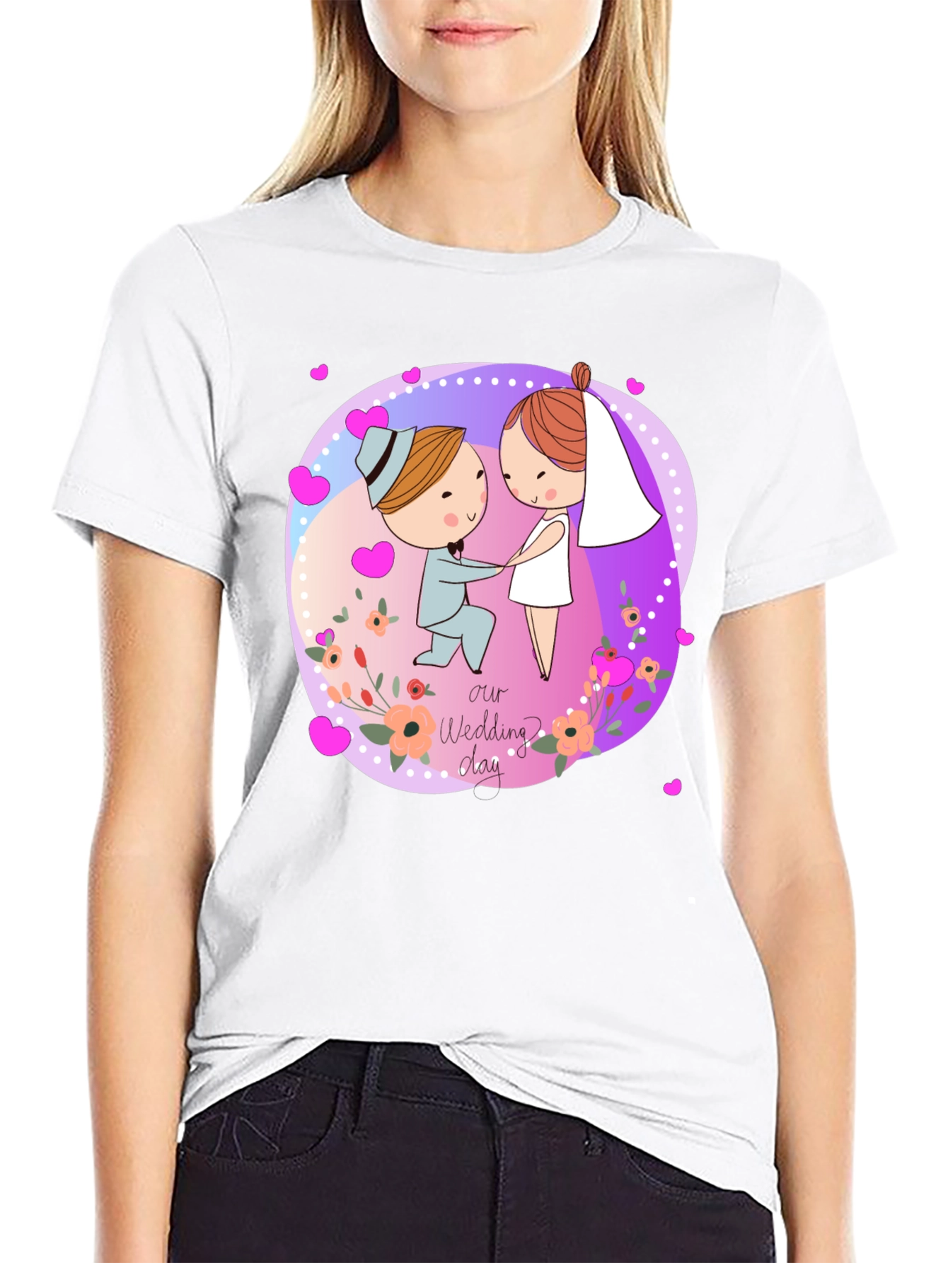 Cartoon Wedding Day T-Shirt